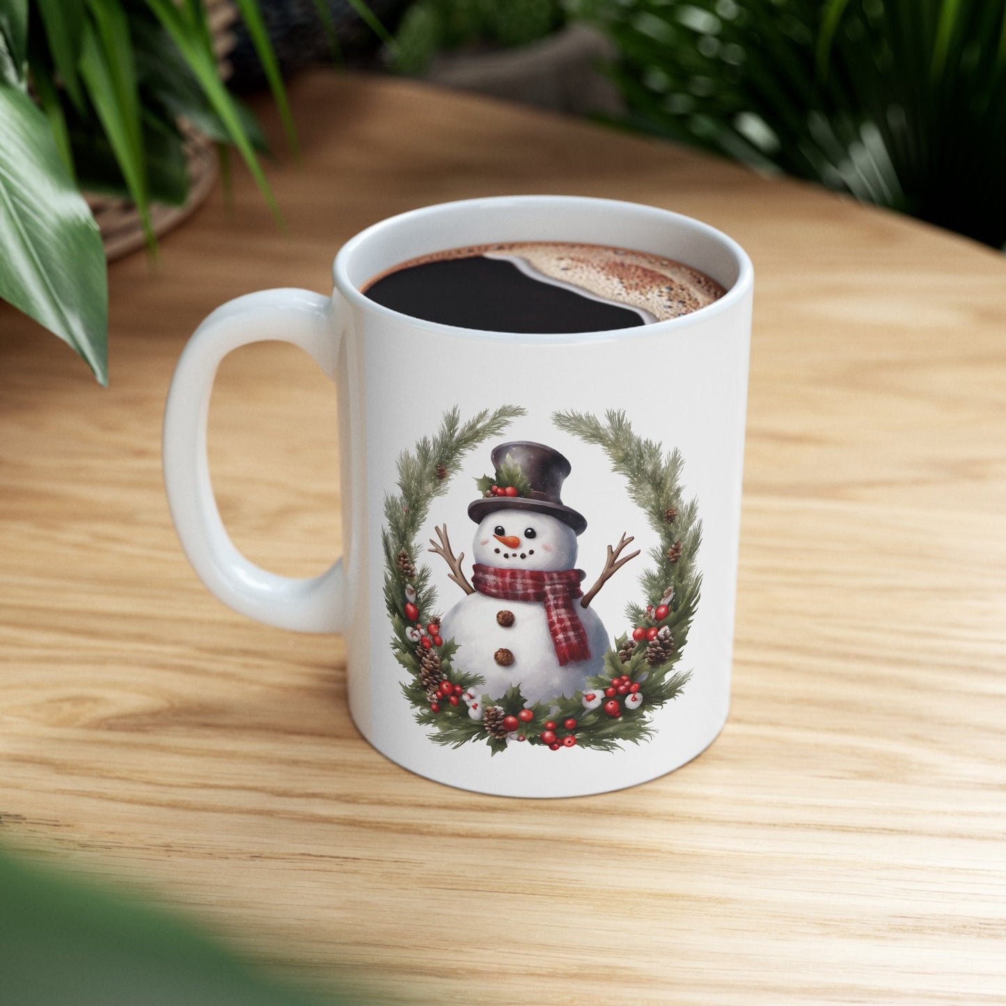Snowman Reef Christmas Mug, Perfect Holiday Cheer Coffee Mug, Gift Mug for Christmas Spirit, Cute X-Mas mug for Family and friends