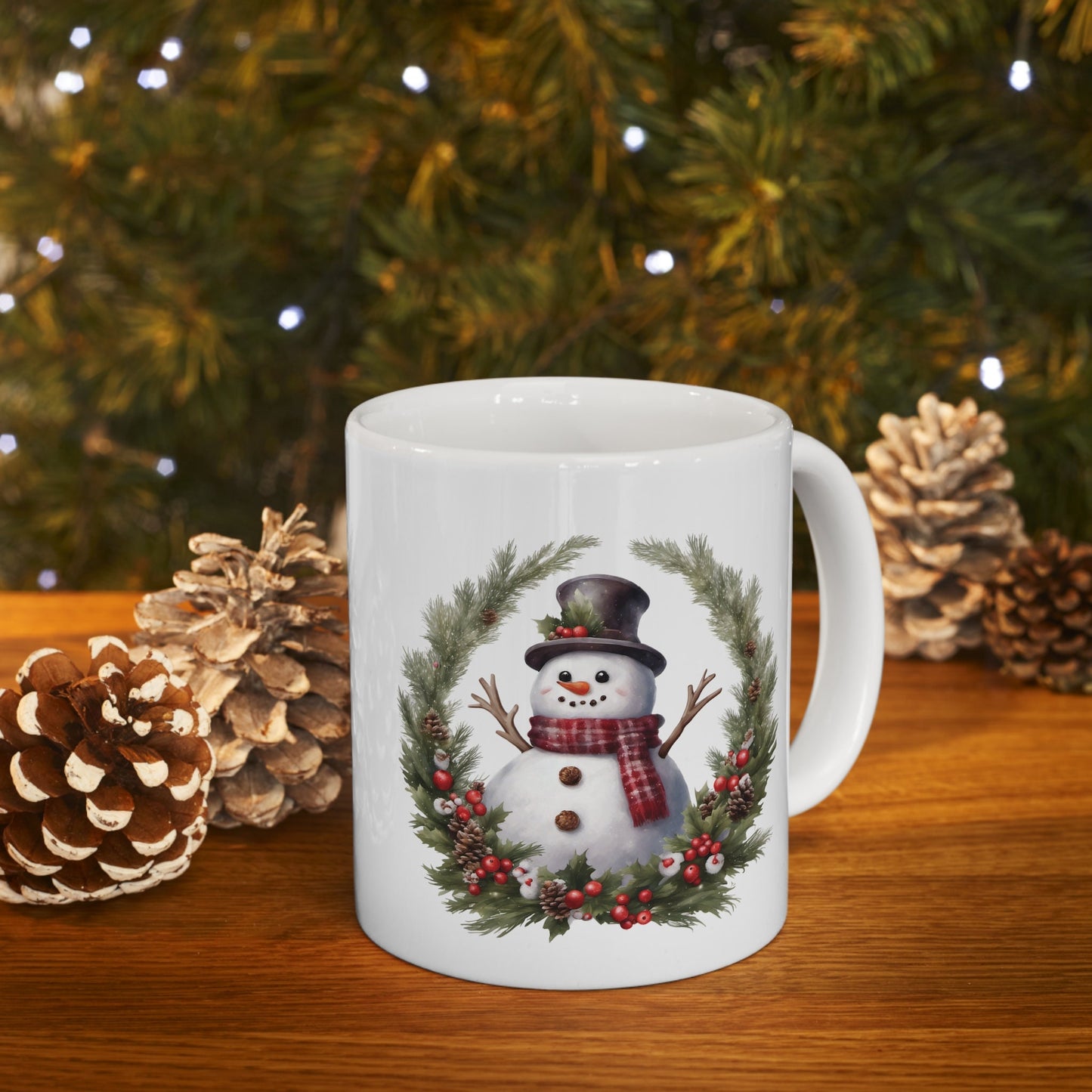 Snowman Reef Christmas Mug, Perfect Holiday Cheer Coffee Mug, Gift Mug for Christmas Spirit, Cute X-Mas mug for Family and friends