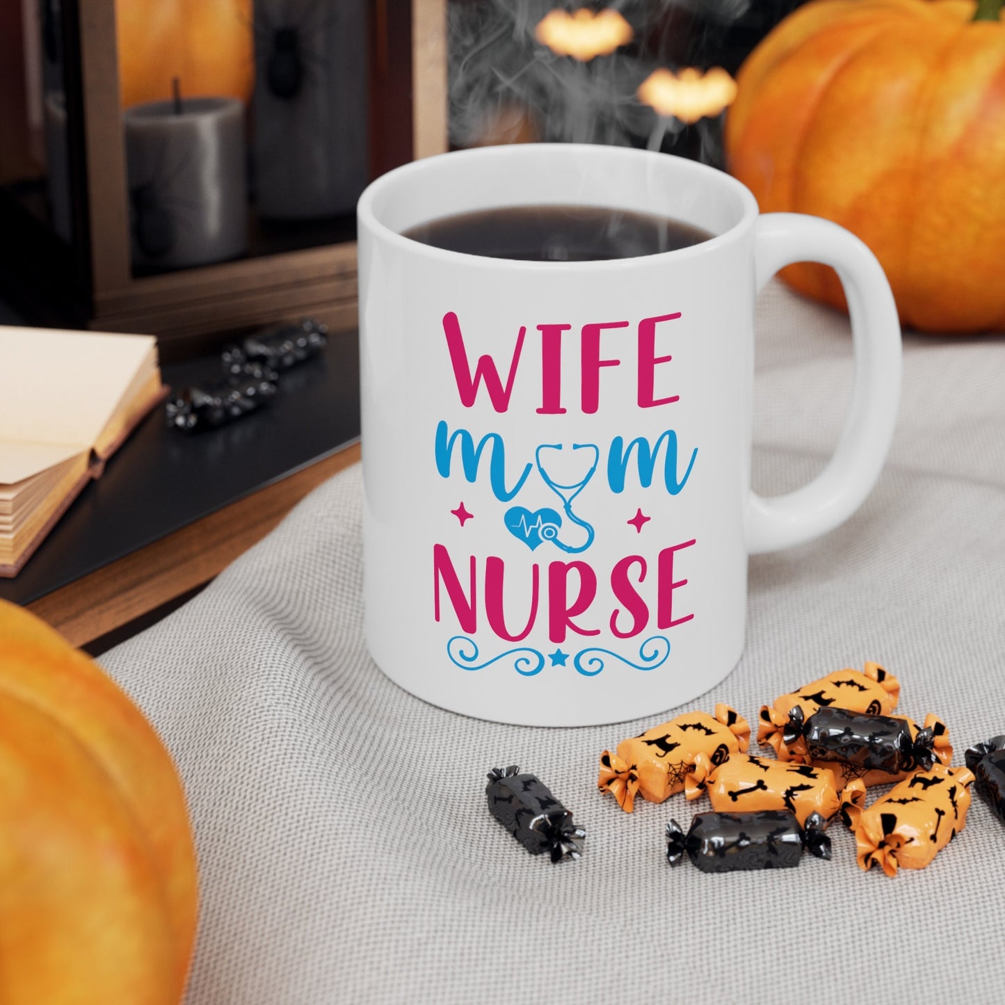 Wife Mom Nurse Mug, I love nurses Mug, Awesome gift Mug for nurses, gift Mug for a special nurse, Thank you gift Mug for nurses
