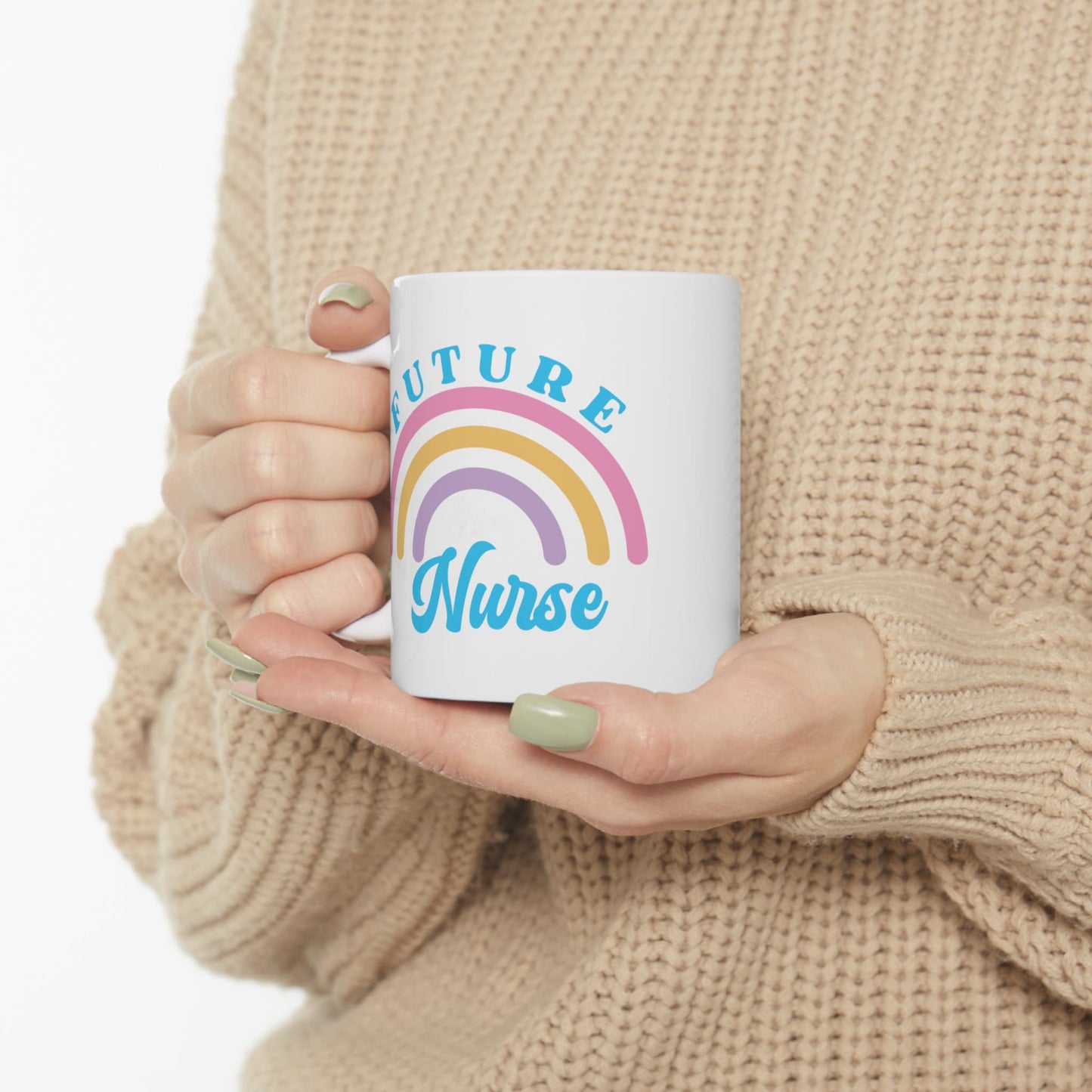 Future Nurse rainbow Nursing Mug, I love nurse Mug, Awesome gift Mug for nurses, gift Mug for a special nurse, Thank you gift Mug for nurses
