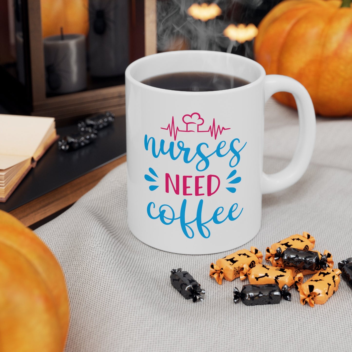 Nurses Need Coffee Nursing Mug, I love nurses Mug, Awesome gift Mug for nurses, gift Mug for a special nurse, Thank you gift Mug for nurses