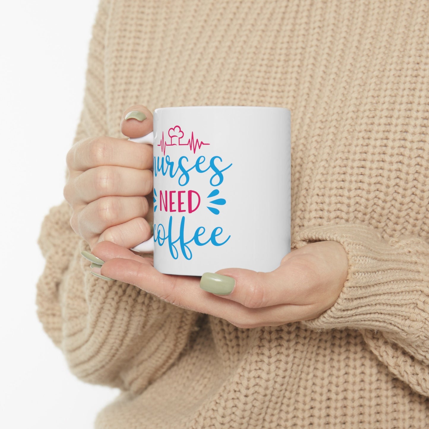 Nurses Need Coffee Nursing Mug, I love nurses Mug, Awesome gift Mug for nurses, gift Mug for a special nurse, Thank you gift Mug for nurses