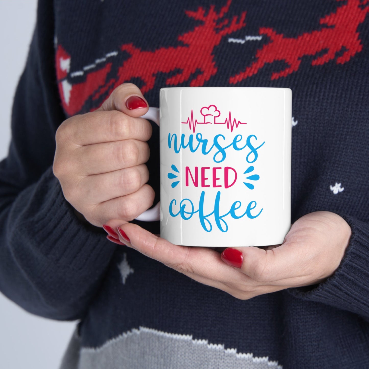 Nurses Need Coffee Nursing Mug, I love nurses Mug, Awesome gift Mug for nurses, gift Mug for a special nurse, Thank you gift Mug for nurses