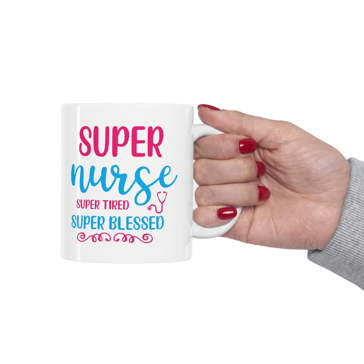 Super Blessed Nurse Nursing Mug, I love nurses Mug, Awesome gift Mug for nurses, gift Mug for a special nurse, Thank you gift Mug for nurses