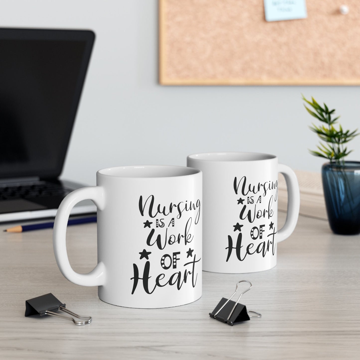 Nursing is a Work of Heart Mug, I love nurses Mug, Awesome gift Mug for nurses, gift Mug for a special nurse, Thank you gift Mug for nurse