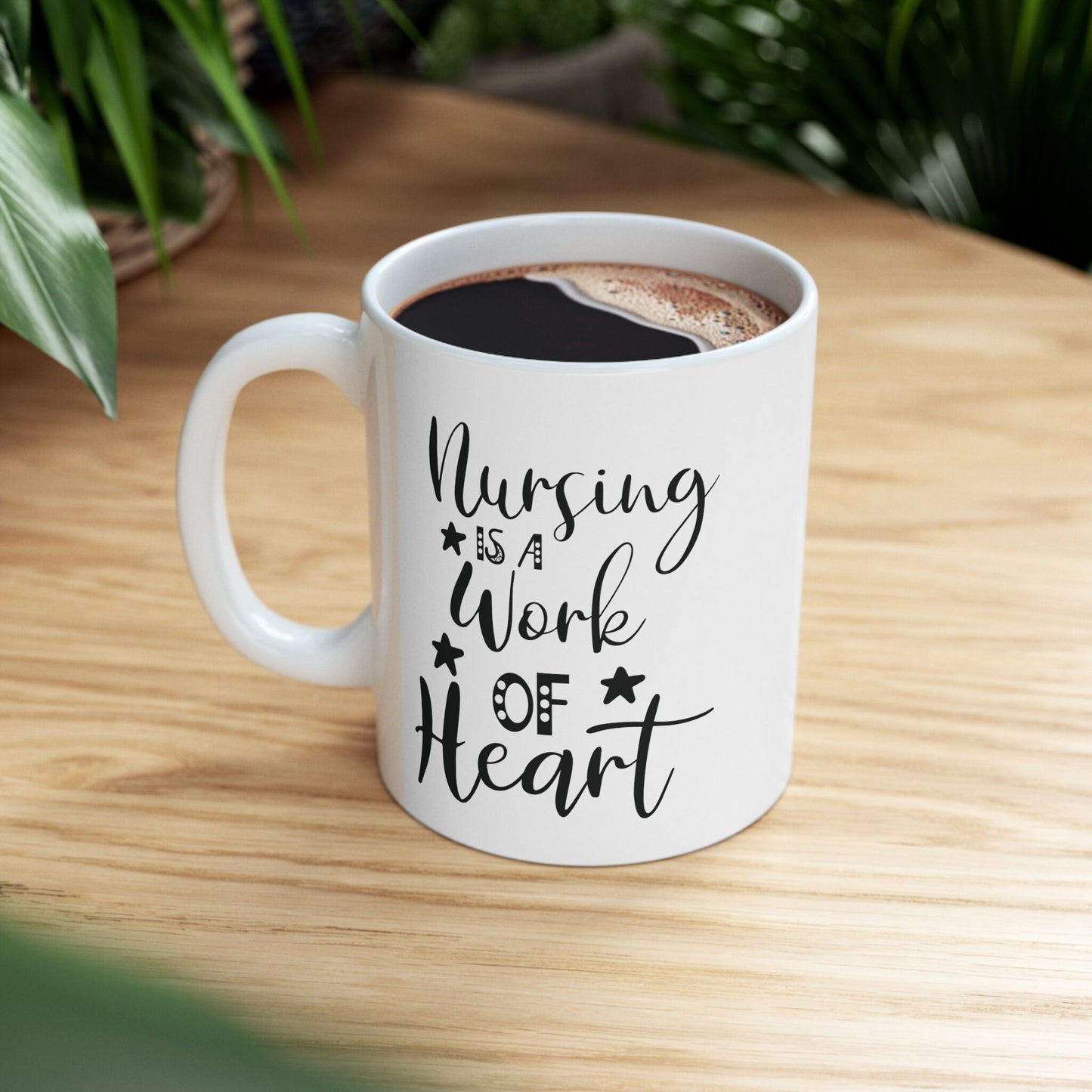 Nursing is a Work of Heart Mug, I love nurses Mug, Awesome gift Mug for nurses, gift Mug for a special nurse, Thank you gift Mug for nurse