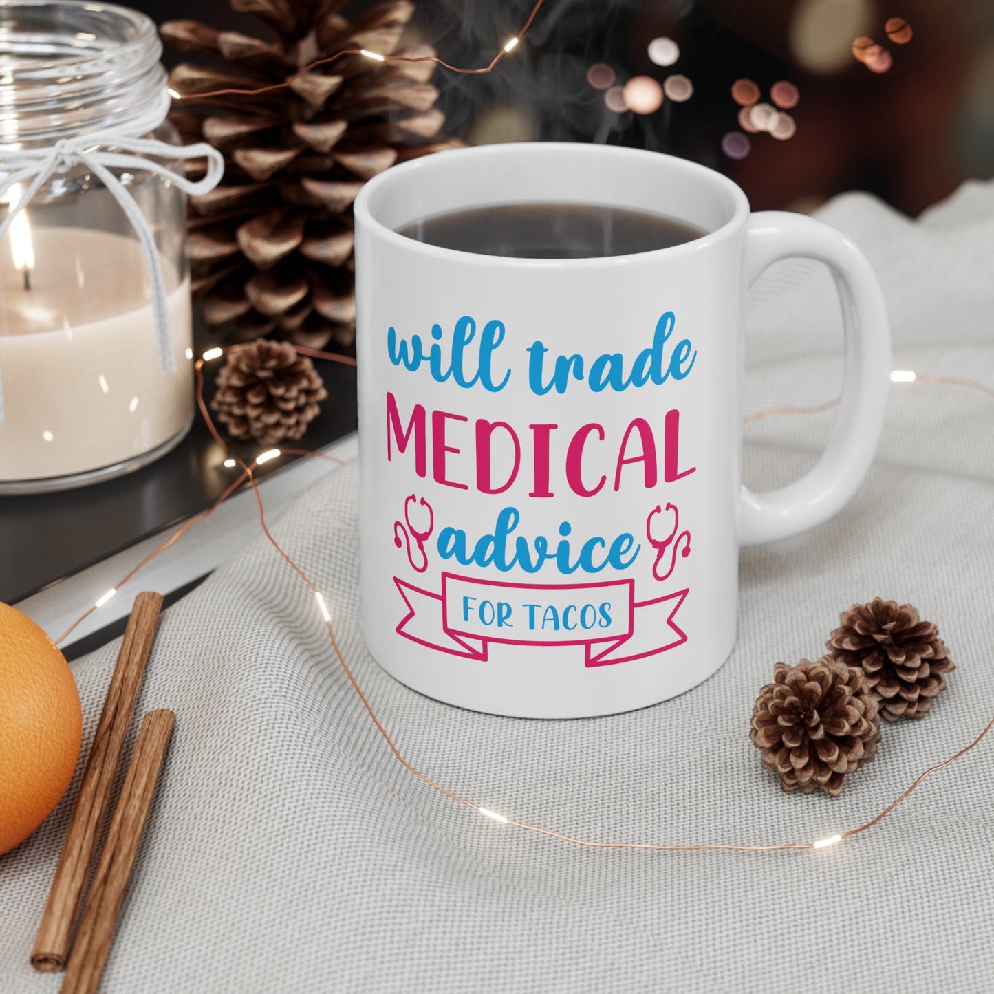 Trade Medical advice for Tacos Mug, I love nurses Mug, Awesome gift Mug for nurse, gift Mug for special nurse, Thank you gift Mug for nurse