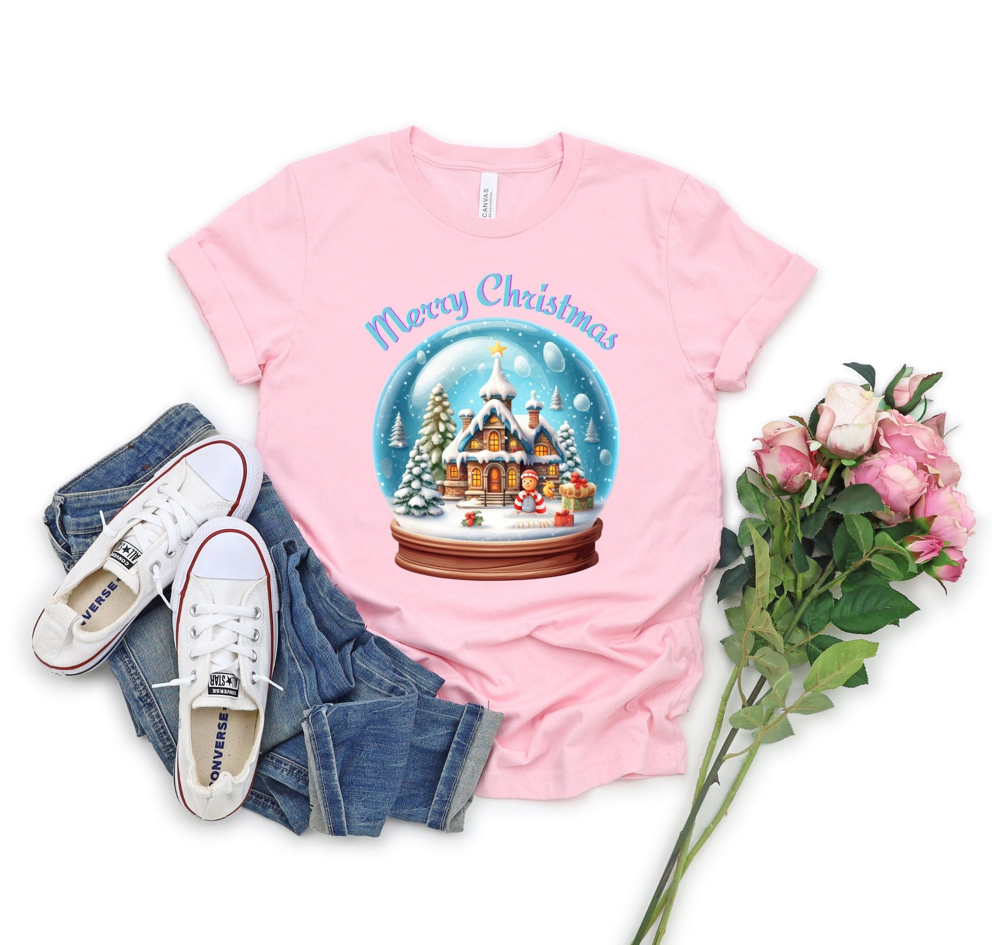 The Christmas Snow Globe Cottage T-Shirt Makes the Perfect Gift for Friends, Family, Coworkers or yourself.  Check Out My Shop for even more Great Designs.
www.scorpiontees.etsy.com