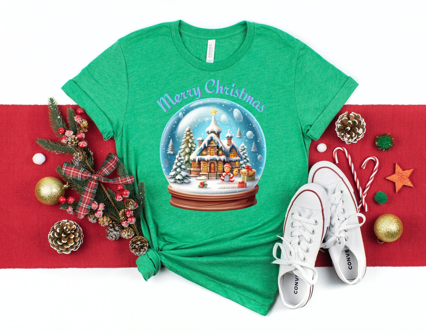 The Christmas Snow Globe Cottage T-Shirt Makes the Perfect Gift for Friends, Family, Coworkers or yourself.  Check Out My Shop for even more Great Designs.
www.scorpiontees.etsy.com