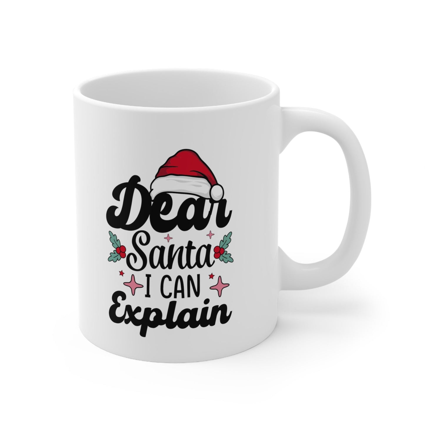 Dear Santa i can Explain Mug, Perfect Holiday Cheer Coffee Mug, Gift Mug for Christmas Spirit, Cute Christmas mugs for Family and friends