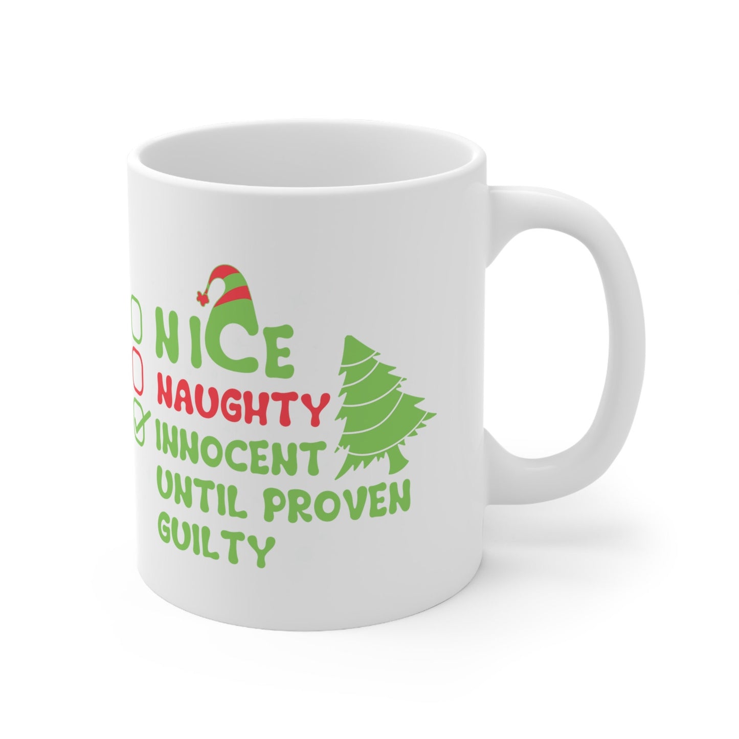 Naughty or Nice Chritmas Mug, Perfect Holiday Cheer Coffee Mug, Gift Mug for Christmas Spirit, Cute Christmas mugs for Family and friends