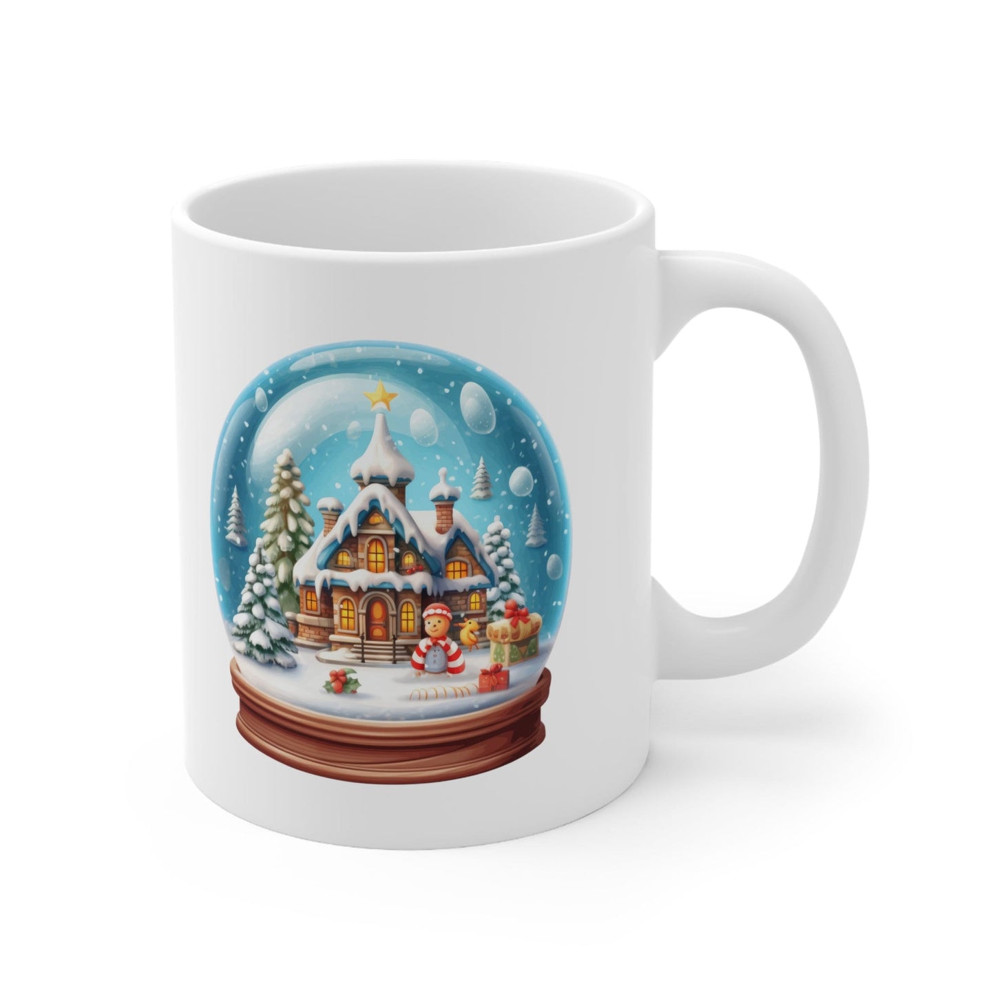 Snow Globe Christmas Mug, Perfect Holiday Cheer Coffee Mug, Gift Mug for Christmas Spirit, Cute Christmas mugs for Family and friends