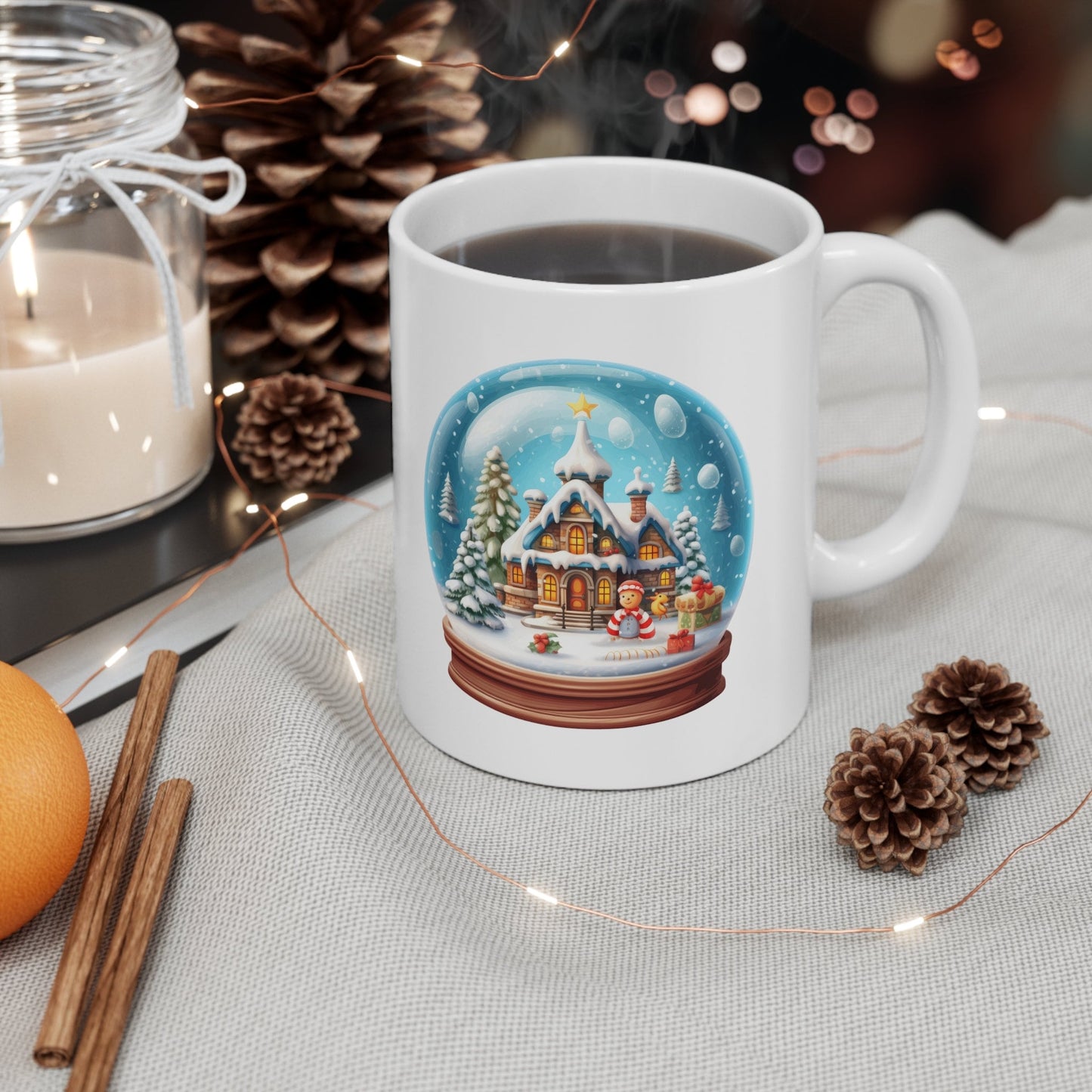 Snow Globe Christmas Mug, Perfect Holiday Cheer Coffee Mug, Gift Mug for Christmas Spirit, Cute Christmas mugs for Family and friends