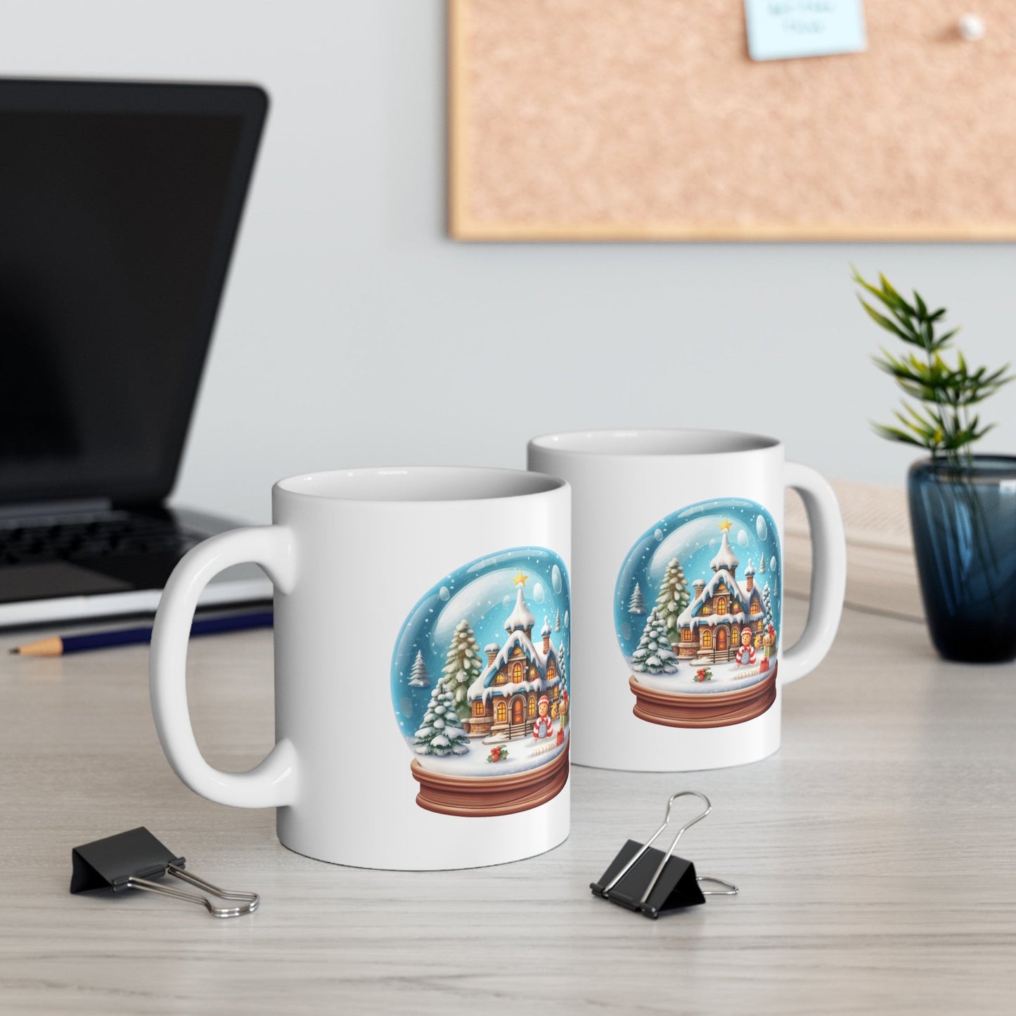 Snow Globe Christmas Mug, Perfect Holiday Cheer Coffee Mug, Gift Mug for Christmas Spirit, Cute Christmas mugs for Family and friends