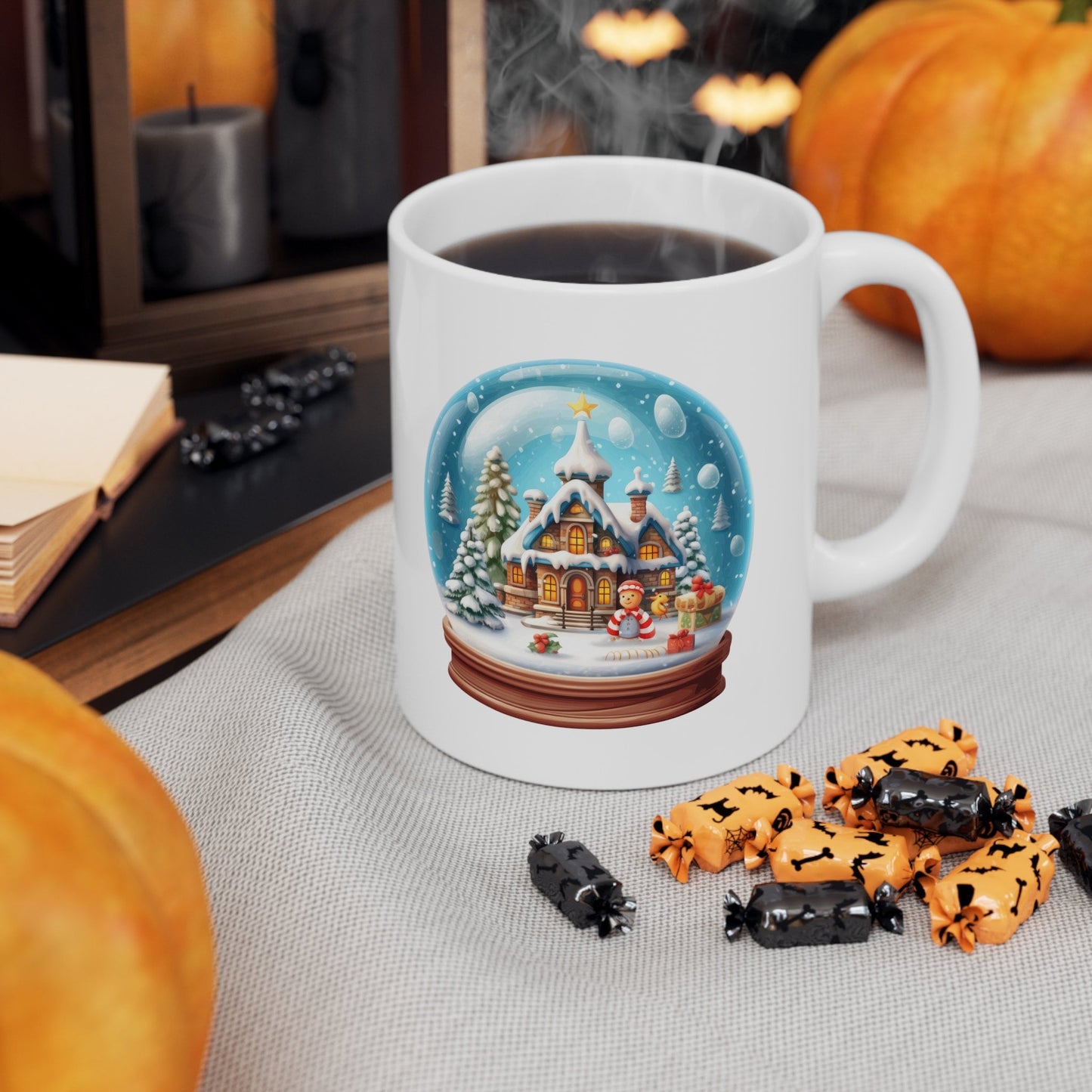 Snow Globe Christmas Mug, Perfect Holiday Cheer Coffee Mug, Gift Mug for Christmas Spirit, Cute Christmas mugs for Family and friends