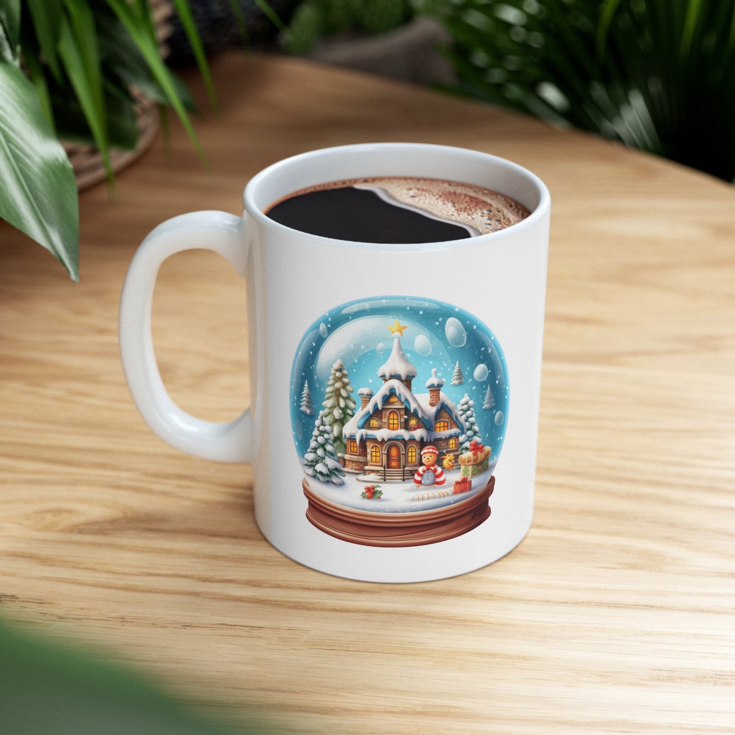 Snow Globe Christmas Mug, Perfect Holiday Cheer Coffee Mug, Gift Mug for Christmas Spirit, Cute Christmas mugs for Family and friends
