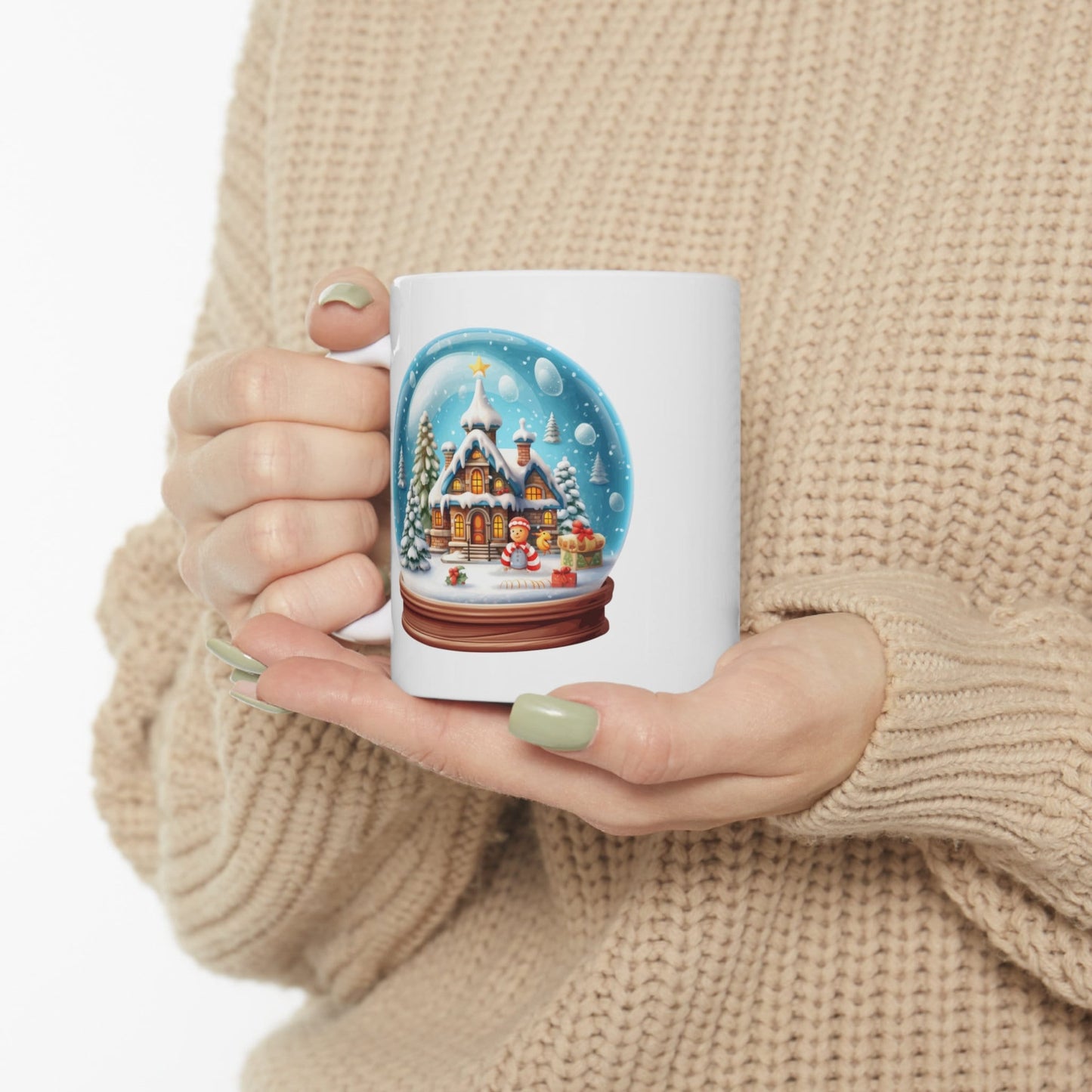 Snow Globe Christmas Mug, Perfect Holiday Cheer Coffee Mug, Gift Mug for Christmas Spirit, Cute Christmas mugs for Family and friends