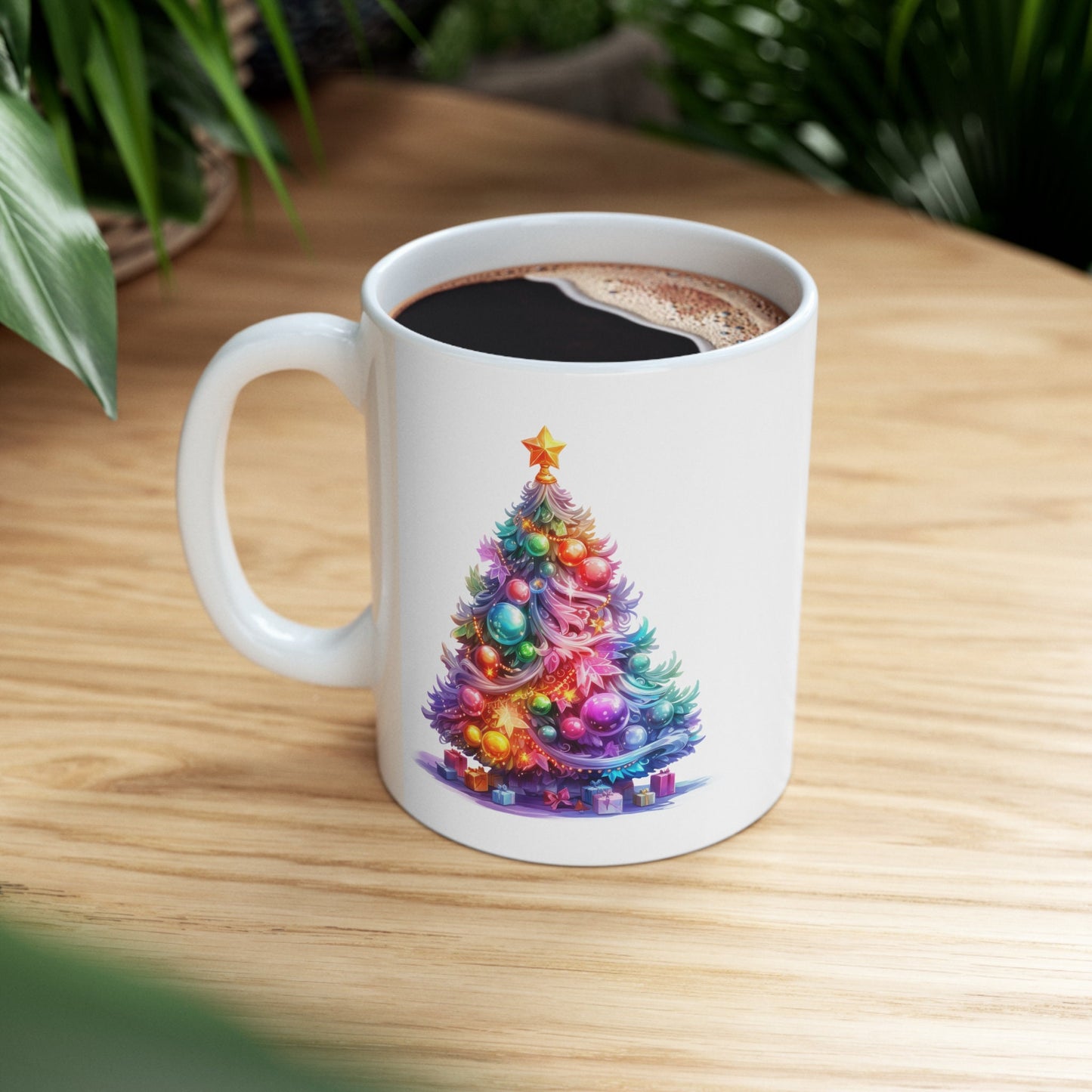Holiday Tree Christmas Mug, Perfect Holiday Cheer Coffee Mug, Gift Mug for Christmas Spirit, Cute Christmas mugs for Family and friends