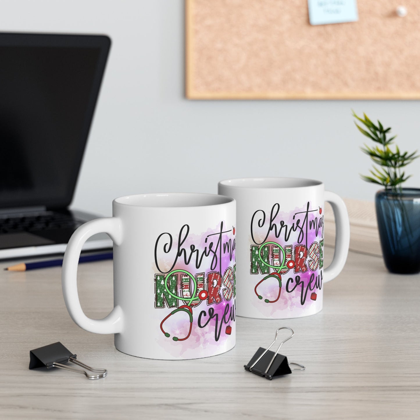 Christmas Nurse Crew Nursing Mug, Perfect Holiday Cheer Coffee Mug, Gift Mug for Christmas Spirit, Cute Christmas mug for Family and friends