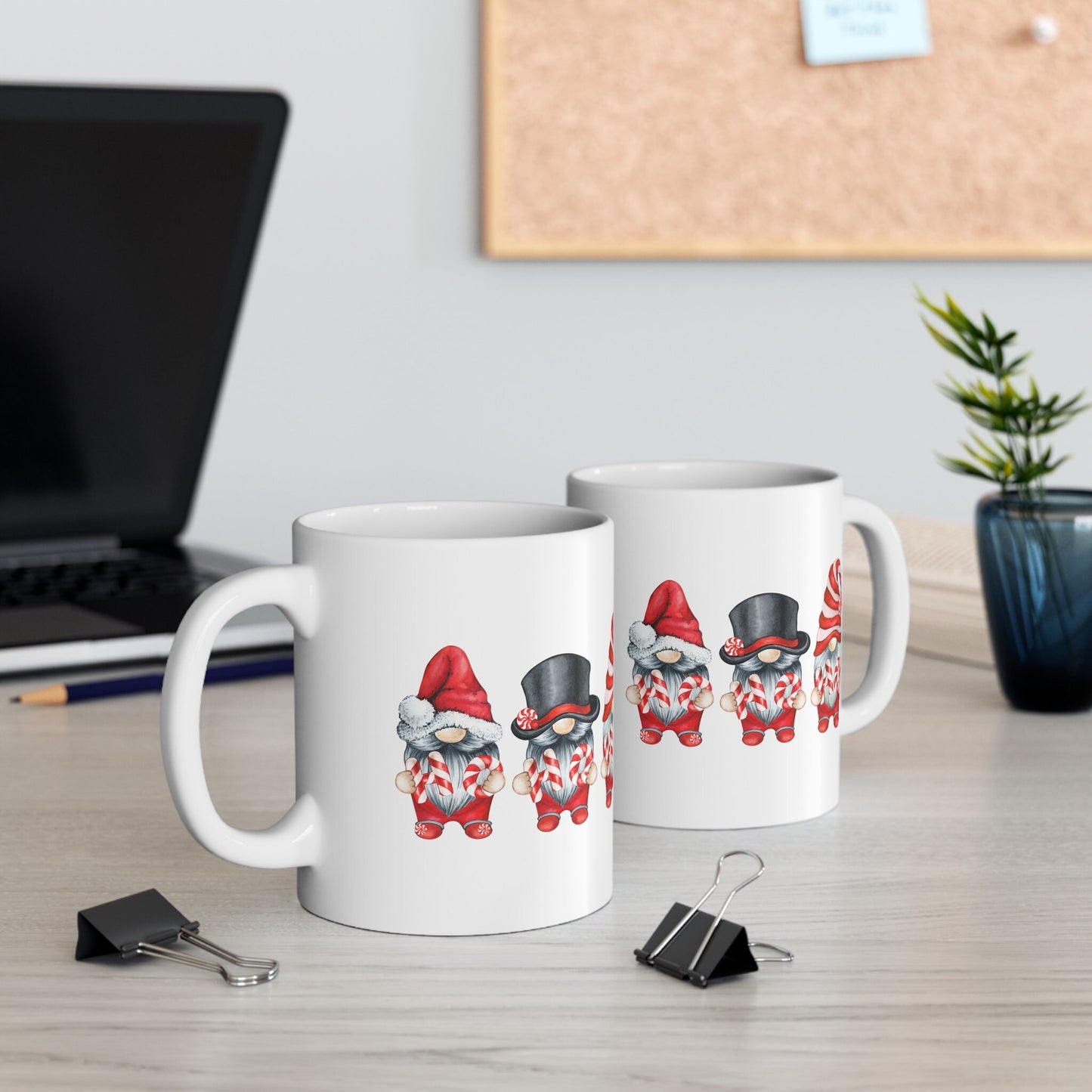 Peppermint Gnomes Christmas Mug, Perfect Holiday Cheer Coffee Mug, Gift Mug for Christmas Spirit, Cute Christmas mug for Family and friends