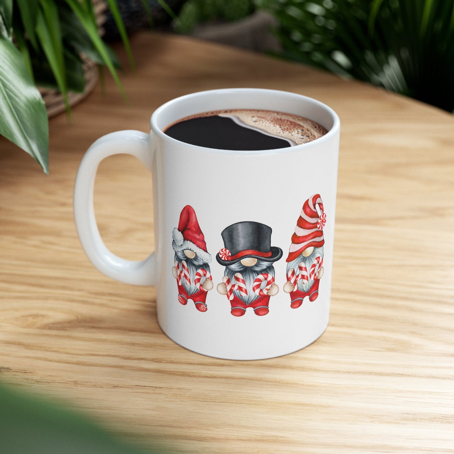 Peppermint Gnomes Christmas Mug, Perfect Holiday Cheer Coffee Mug, Gift Mug for Christmas Spirit, Cute Christmas mug for Family and friends