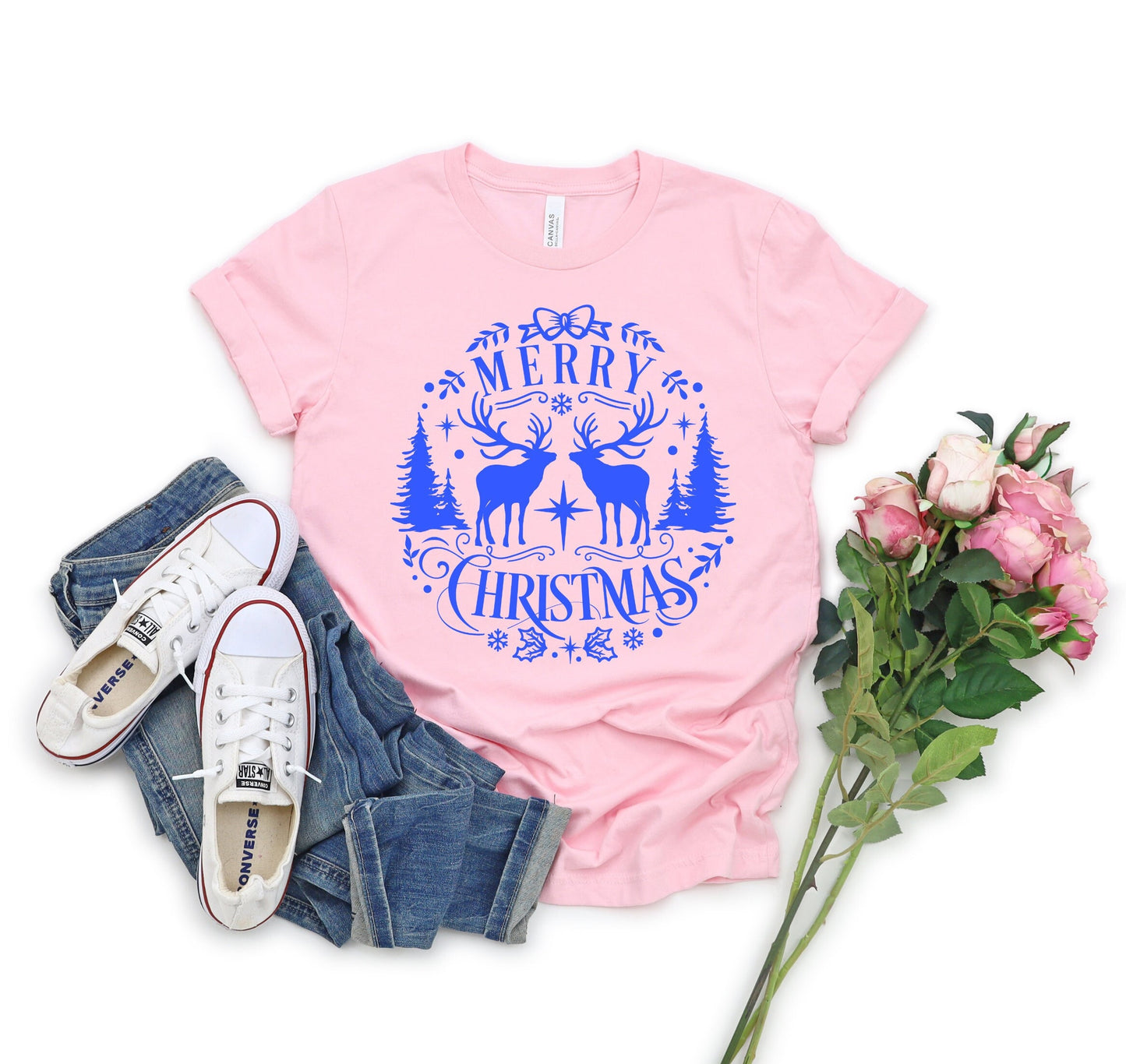 The Ornamental Reindeer Christmas Shirt Makes the Perfect Gift for Friends, Family, Coworkers or yourself.  Check Out My Shop for even more Great Designs. www.scorpiontees.etsy.com