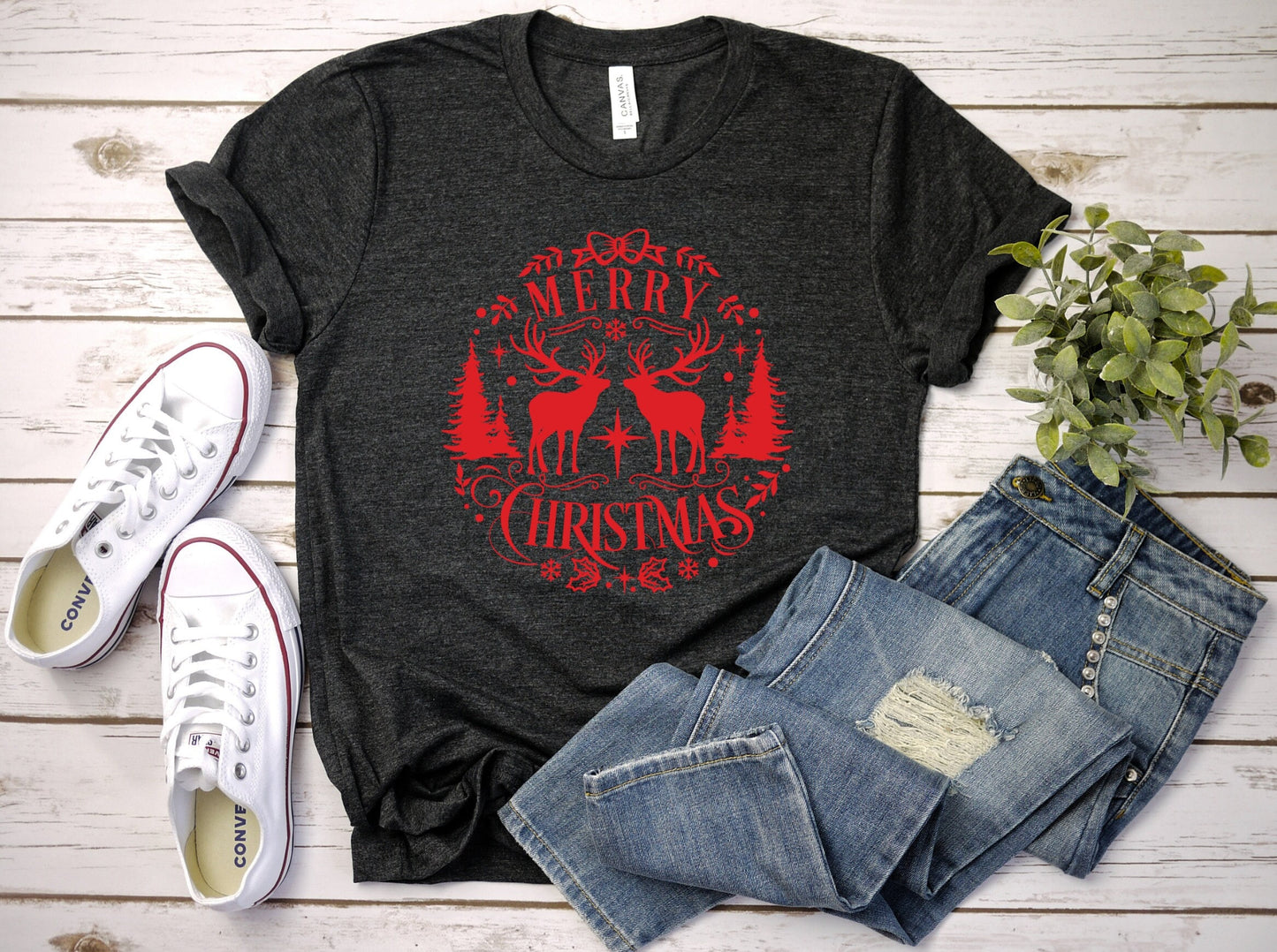 The Ornamental Reindeer Christmas Shirt Makes the Perfect Gift for Friends, Family, Coworkers or yourself.  Check Out My Shop for even more Great Designs. www.scorpiontees.etsy.com