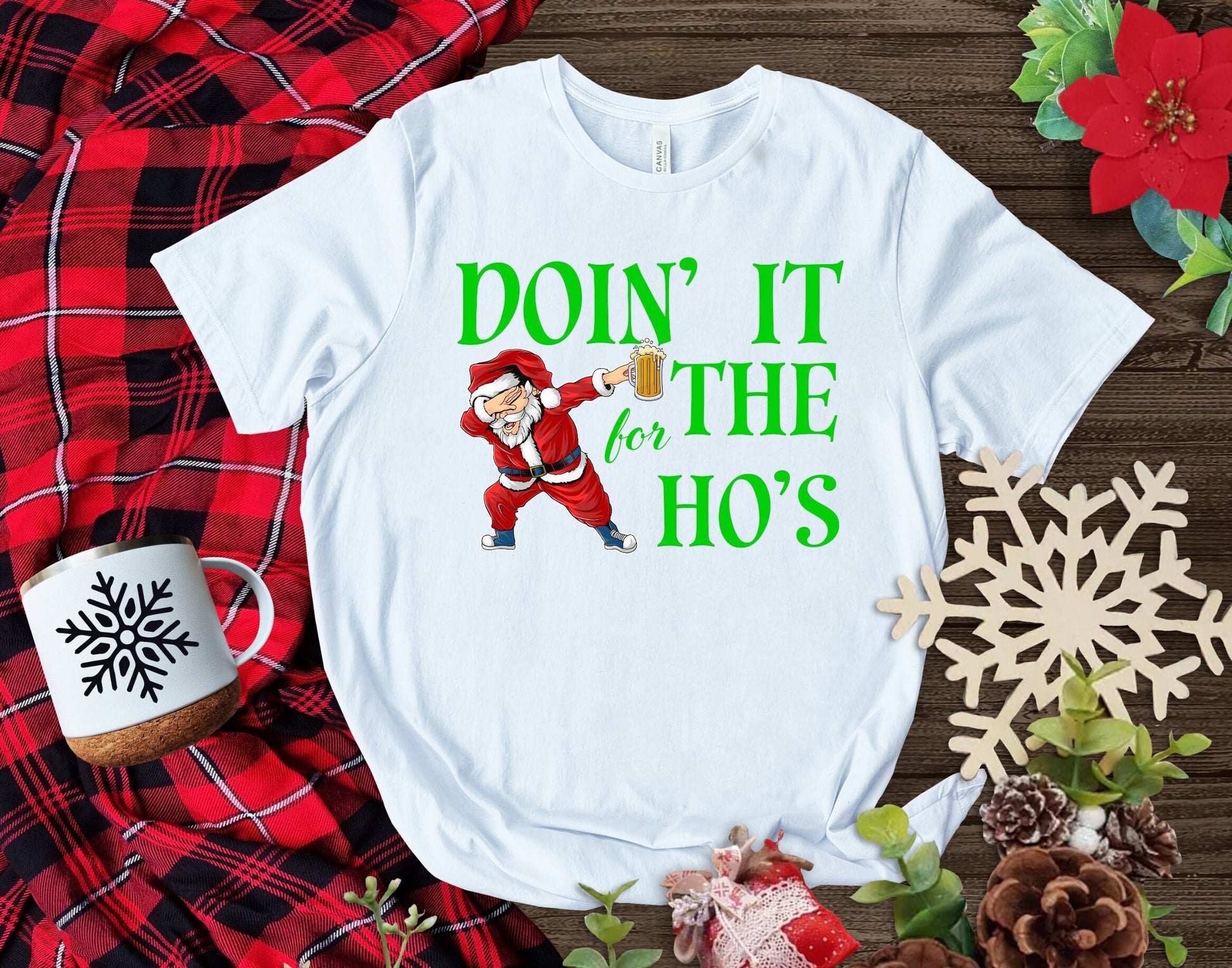 The Santa Claus Doing it for the Hos, Christmas Shirt Makes the Perfect Gift for Friends, Family, Coworkers or yourself.  Check Out My Shop for even more Great Designs.  www.scorpiontees.etsy.com