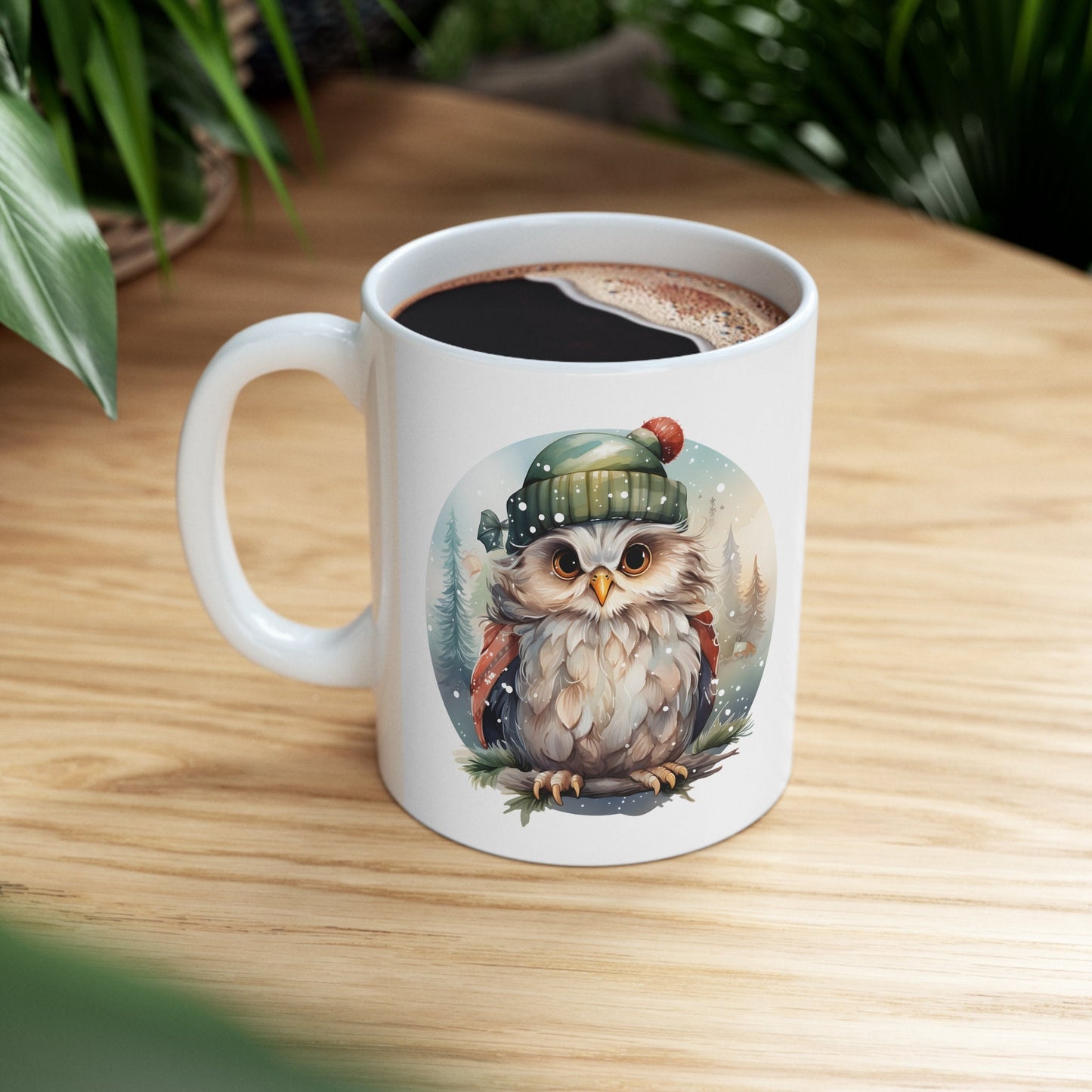 Holiday Owl Christmas Mug, Perfect Holiday Cheer Coffee Mug, Gift Mug for Christmas Spirit, Cute X-Mas mug for Family and friends
