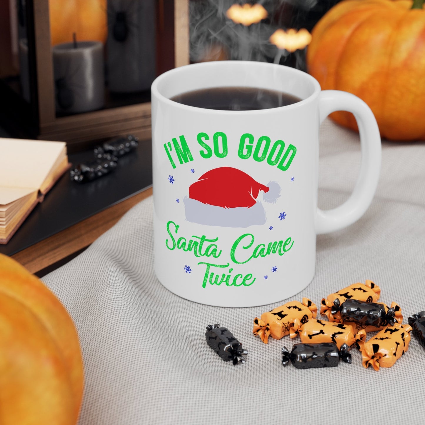 Santa Came Twice Christmas Mug, Perfect Holiday Cheer Coffee Mug, Gift Mug for Christmas Spirit, Cute X-Mas mug for Family and friends