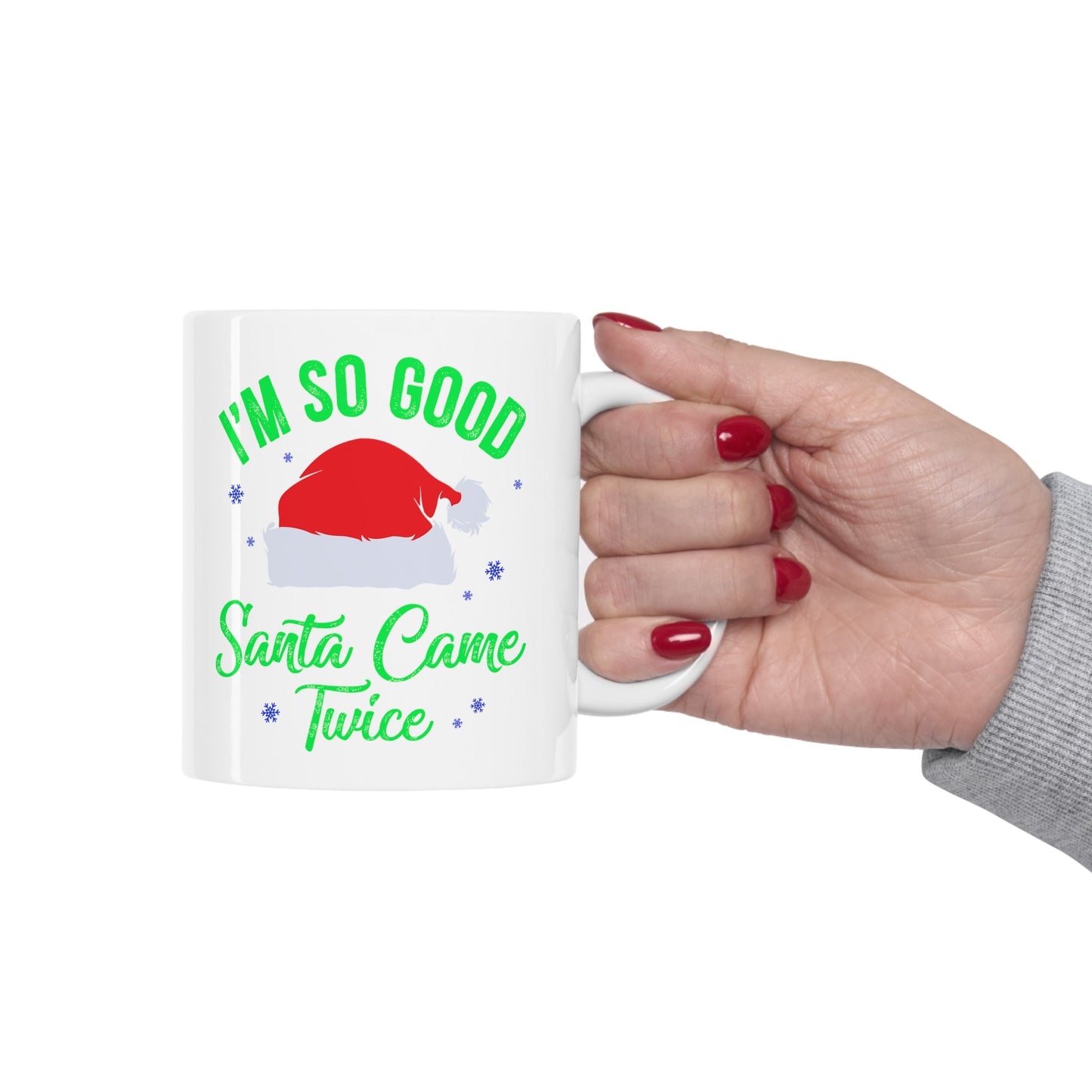 Santa Came Twice Christmas Mug, Perfect Holiday Cheer Coffee Mug, Gift Mug for Christmas Spirit, Cute X-Mas mug for Family and friends