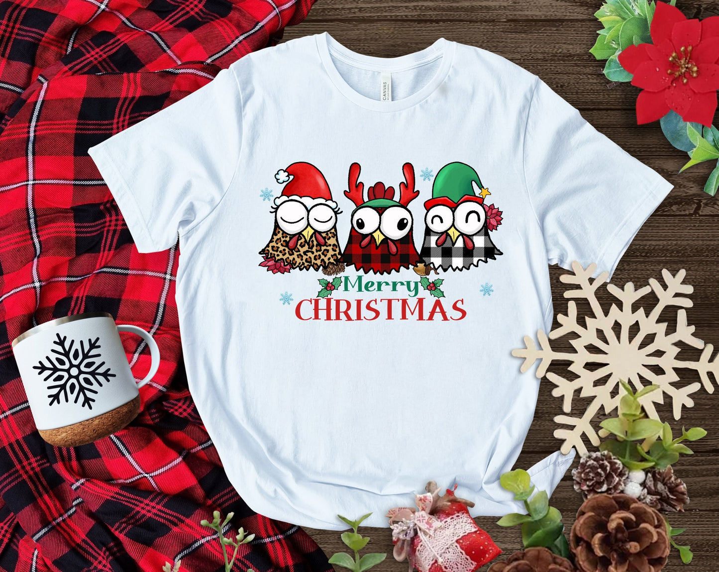 The Christmas Chickens Are Here!  Share The Joy of Christmas with This Adorable Chicken T-Shirt. Makes the Perfect Gift for Friends, Family, Coworkers or yourself.  Check Out My Shop for even more Fun Designs.
www.scorpiontees.etsy.com