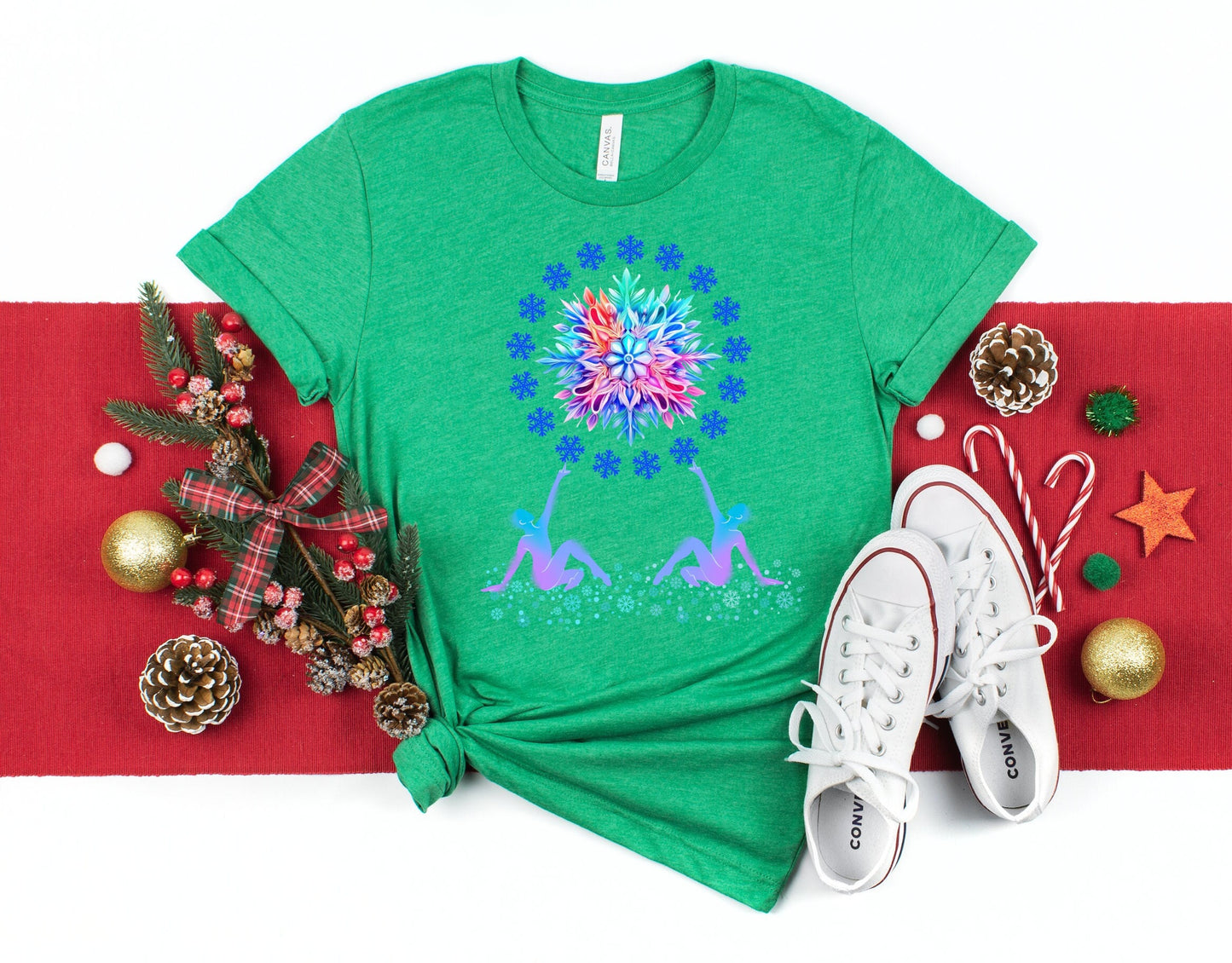 The Snow Flake Dance Christmas T-Shirt Makes the Perfect Gift for Friends, Family, Coworkers or yourself.  Check Out My Shop for even more Great Designs.
www.scorpiontees.etsy.com