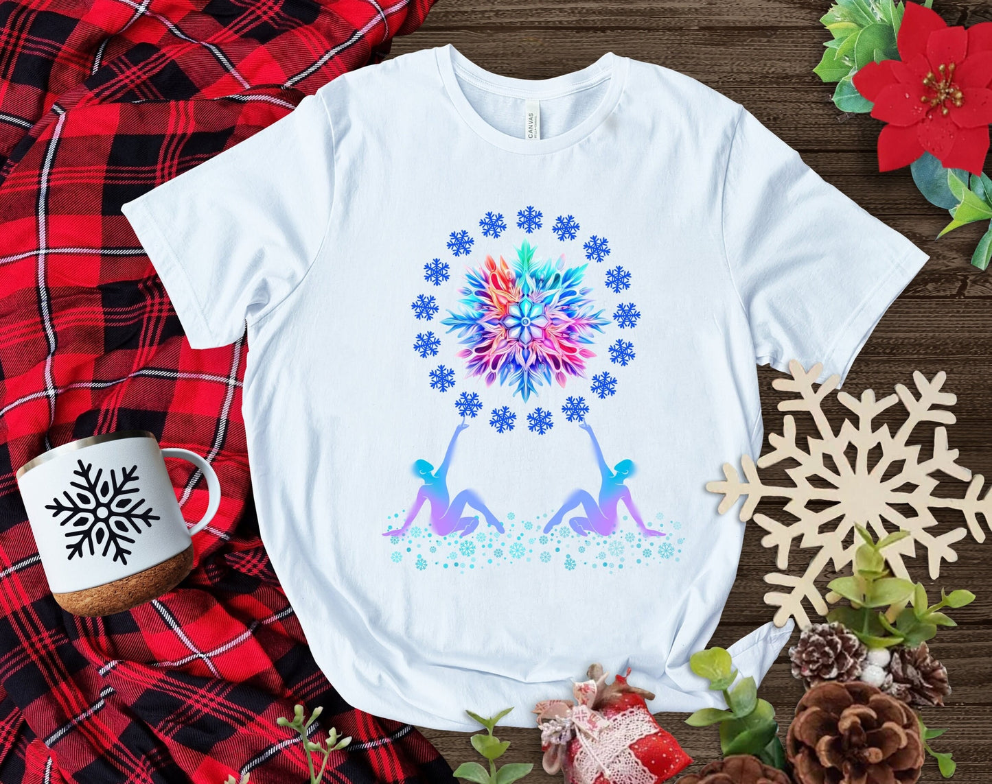 The Snow Flake Dance Christmas T-Shirt Makes the Perfect Gift for Friends, Family, Coworkers or yourself.  Check Out My Shop for even more Great Designs.
www.scorpiontees.etsy.com