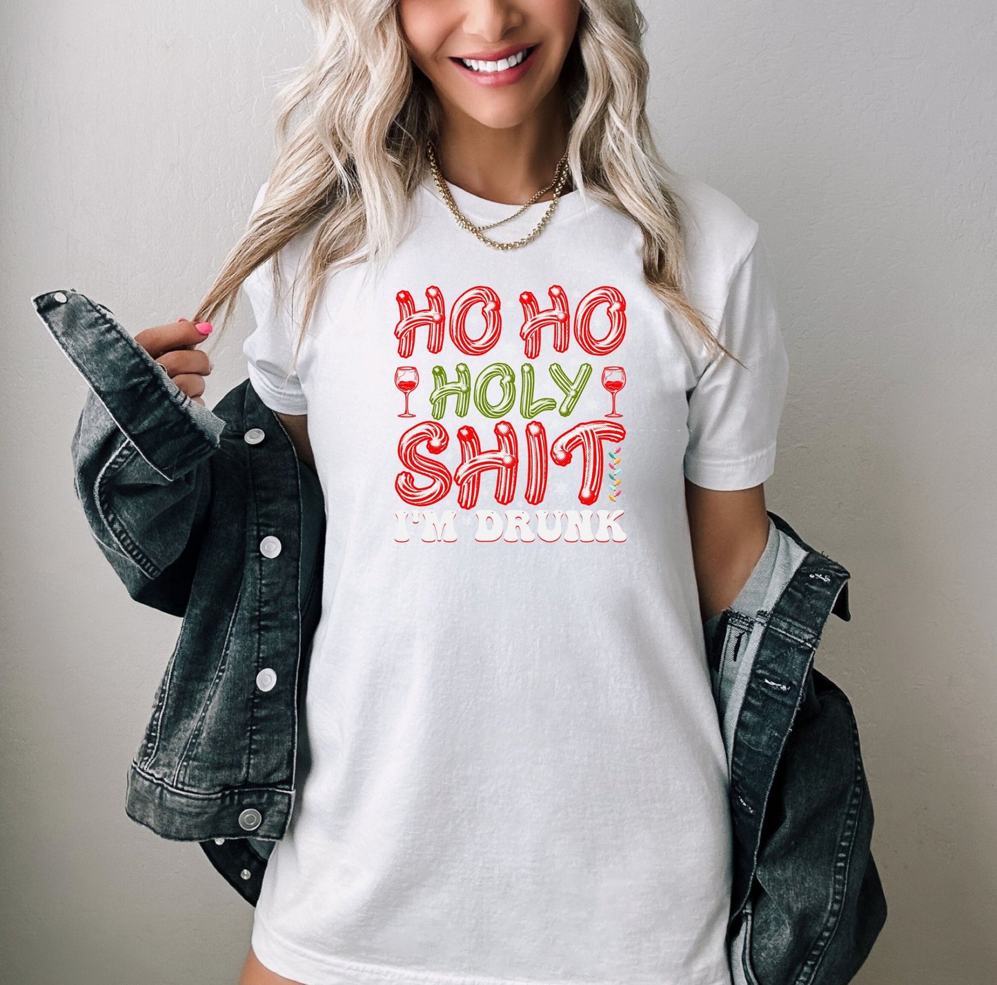 Ho Ho Holy Shit Im Drunk Christmas Shirt Makes the Perfect Gift for Friends, Family, Coworkers or yourself.  Check Out My Shop for even more Great Designs.
www.scorpiontees.etsy.com