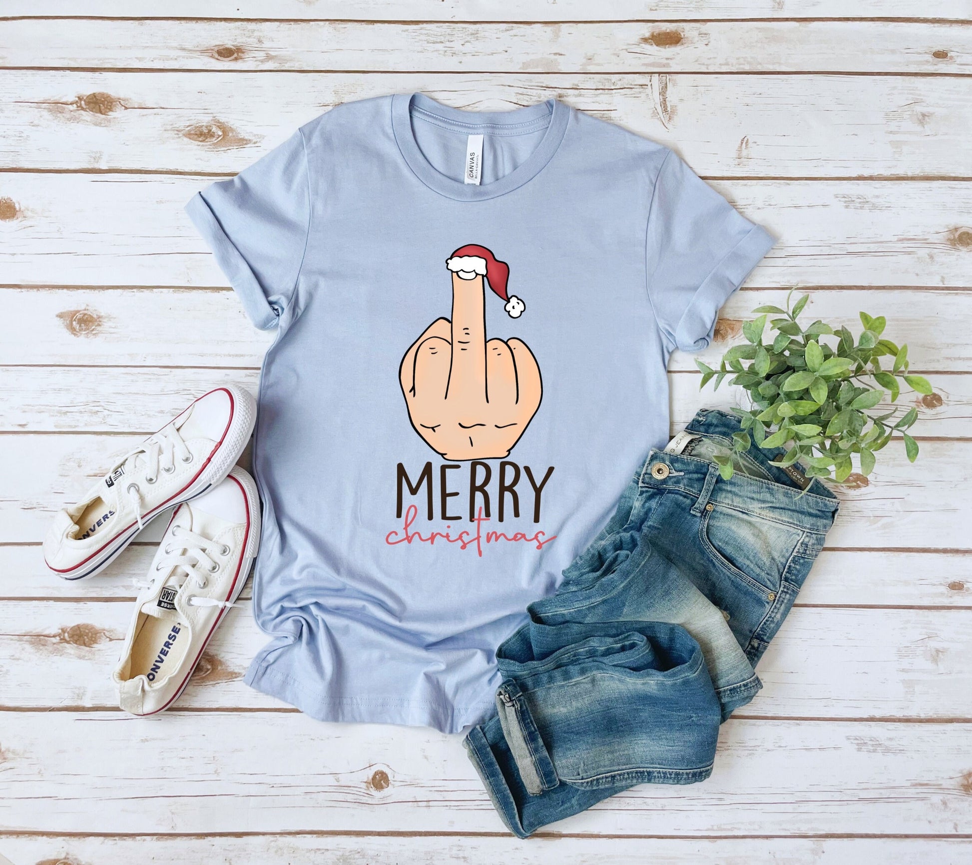 The Christmas Middle Finger Shirt Makes the Perfect Gift for Friends, Family, Coworkers or yourself.  Check Out My Shop for even more Great Designs.
www.scorpiontees.etsy.com