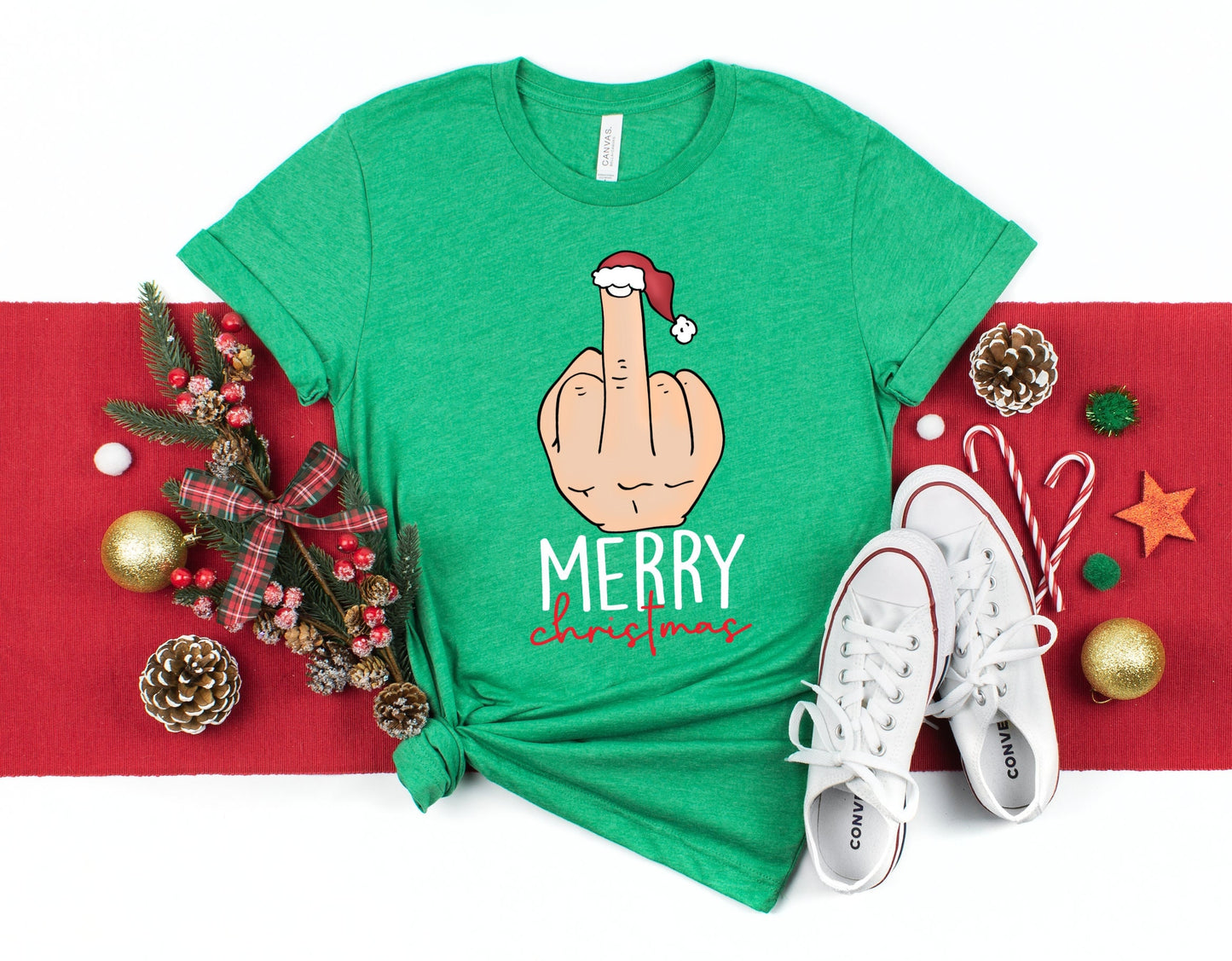 The Christmas Middle Finger Shirt Makes the Perfect Gift for Friends, Family, Coworkers or yourself.  Check Out My Shop for even more Great Designs.
www.scorpiontees.etsy.com