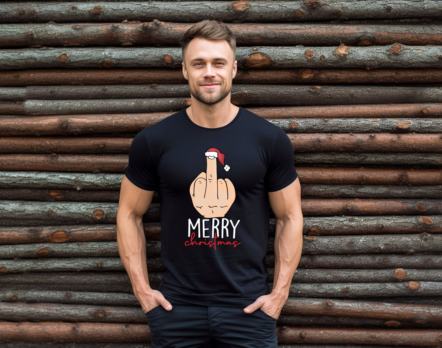 The Christmas Middle Finger Shirt Makes the Perfect Gift for Friends, Family, Coworkers or yourself.  Check Out My Shop for even more Great Designs.
www.scorpiontees.etsy.com
