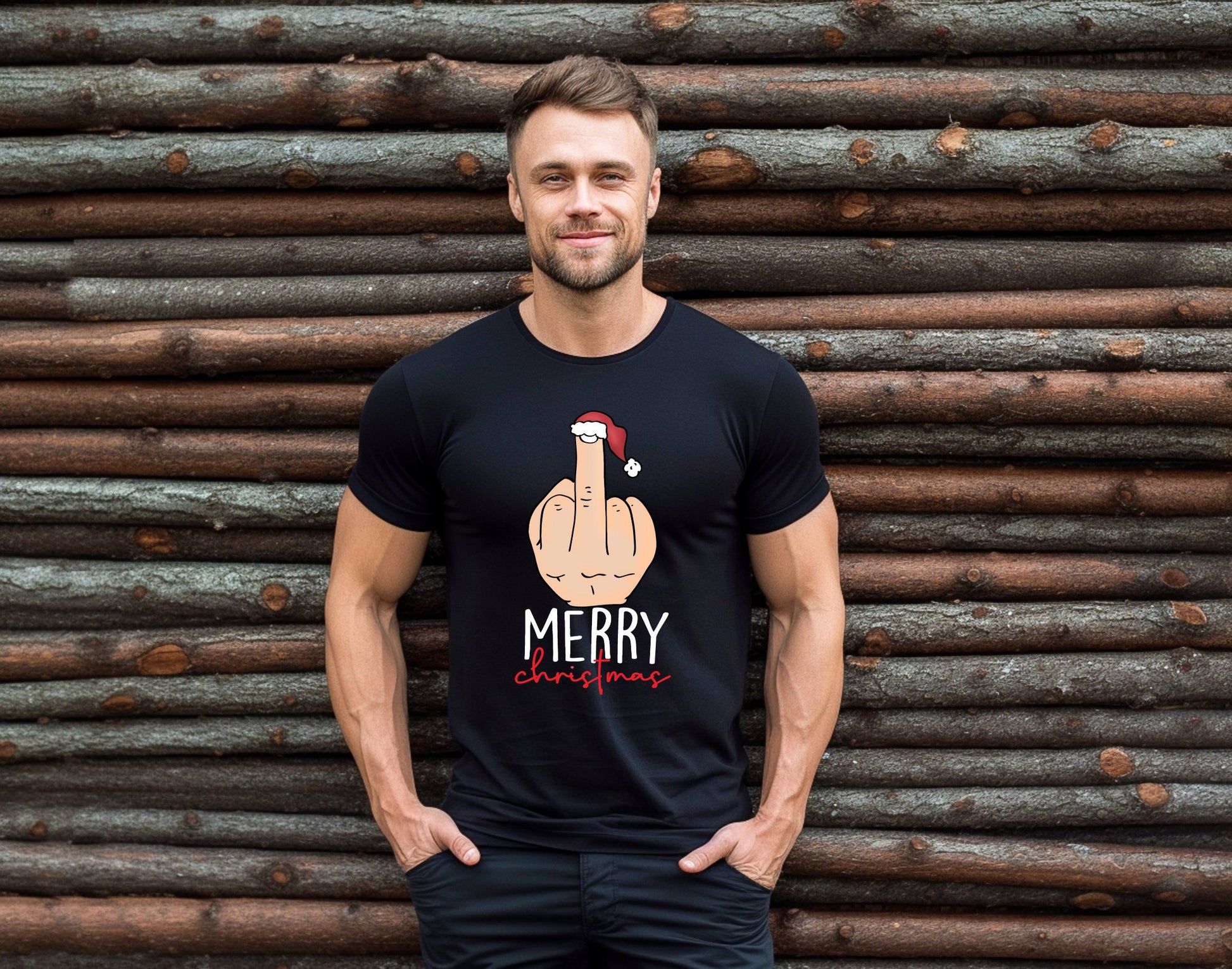 The Christmas Middle Finger Shirt Makes the Perfect Gift for Friends, Family, Coworkers or yourself.  Check Out My Shop for even more Great Designs.
www.scorpiontees.etsy.com