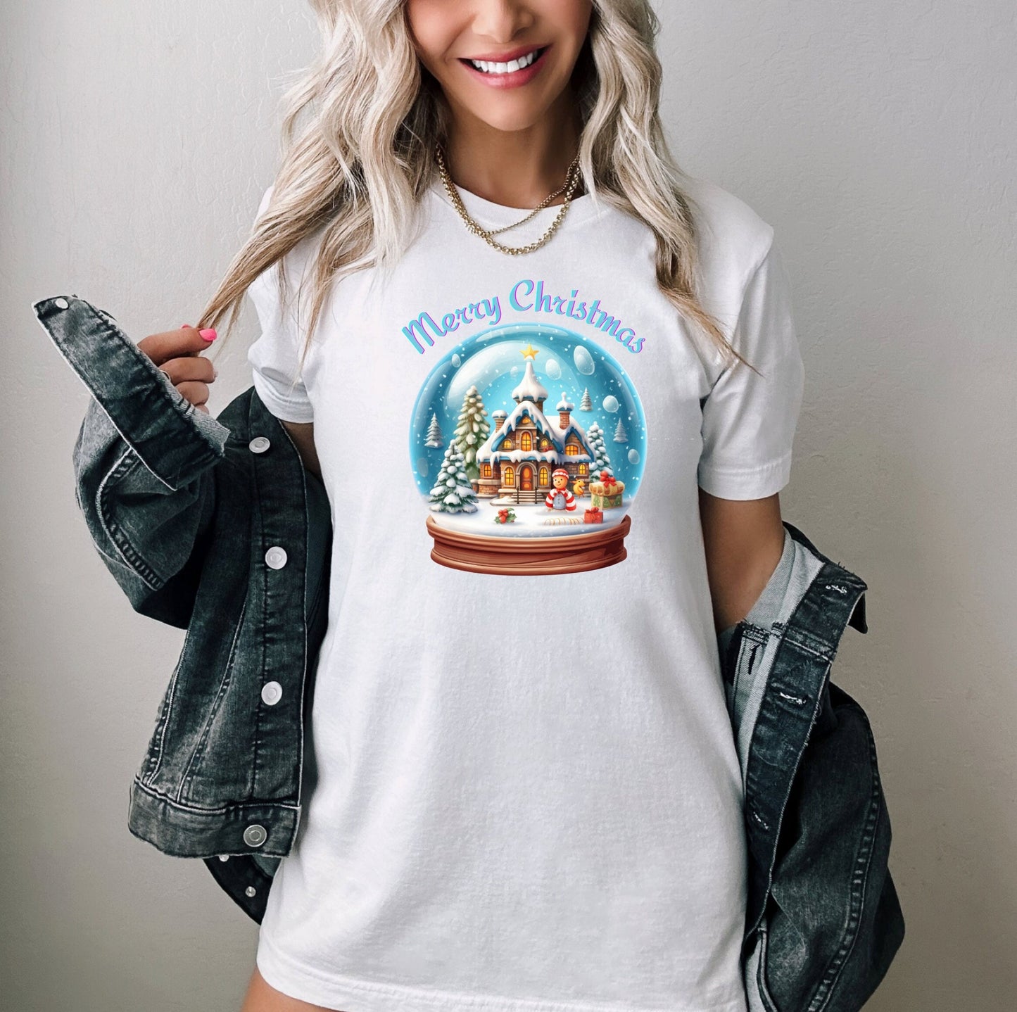 The Christmas Snow Globe Cottage T-Shirt Makes the Perfect Gift for Friends, Family, Coworkers or yourself.  Check Out My Shop for even more Great Designs.
www.scorpiontees.etsy.com