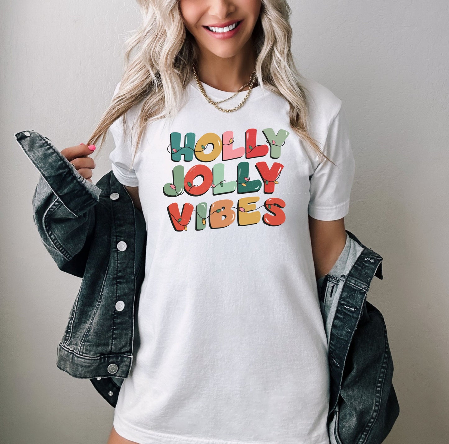 The Holly Jolly Vibes Christmas Shirt Makes the Perfect Gift for Friends, Family, Coworkers or yourself.  Check Out My Shop for even more Great Designs.  www.scorpiontees.etsy.com
