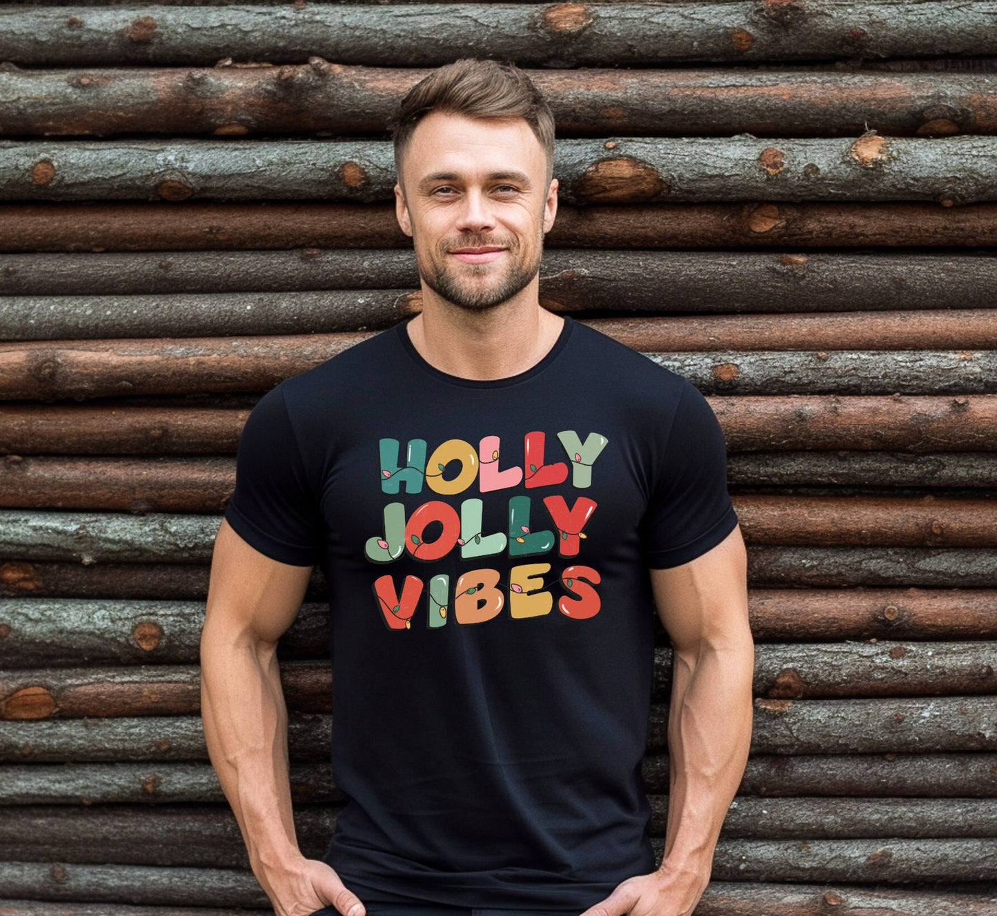 The Holly Jolly Vibes Christmas Shirt Makes the Perfect Gift for Friends, Family, Coworkers or yourself.  Check Out My Shop for even more Great Designs.  www.scorpiontees.etsy.com