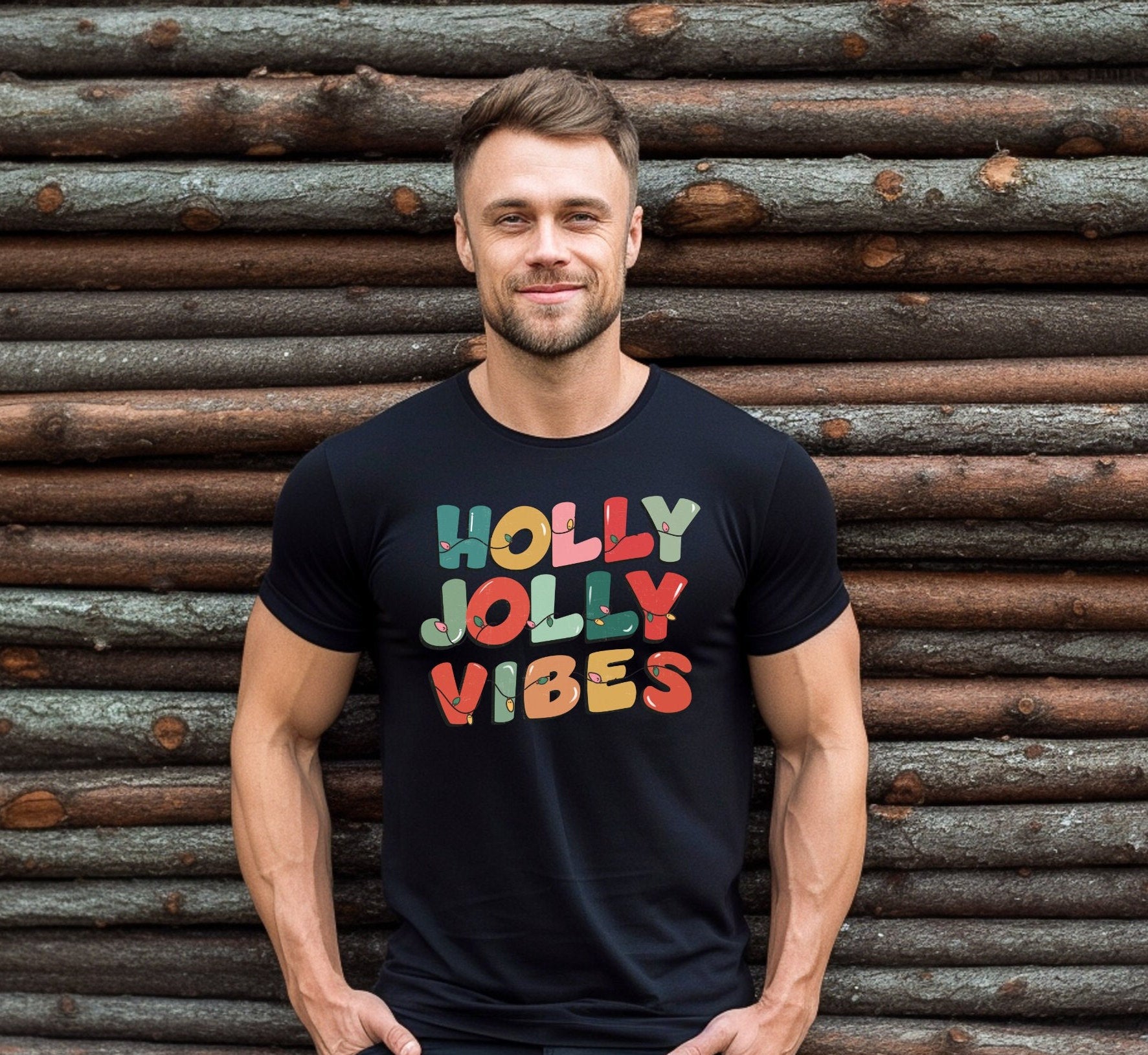The Holly Jolly Vibes Christmas Shirt Makes the Perfect Gift for Friends, Family, Coworkers or yourself.  Check Out My Shop for even more Great Designs.  www.scorpiontees.etsy.com