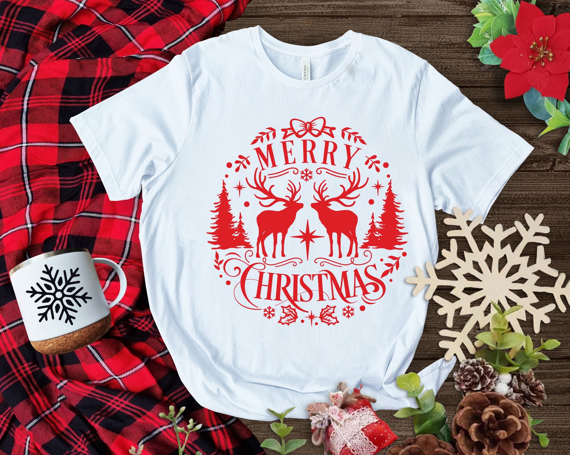 The Ornamental Reindeer Christmas Shirt Makes the Perfect Gift for Friends, Family, Coworkers or yourself.  Check Out My Shop for even more Great Designs. www.scorpiontees.etsy.com