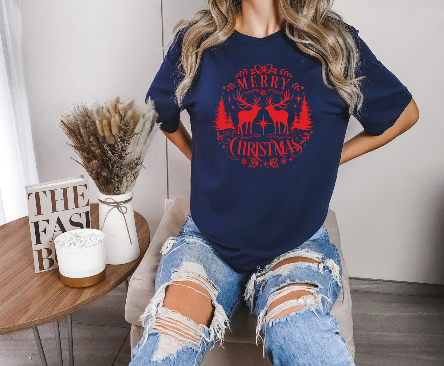 The Ornamental Reindeer Christmas Shirt Makes the Perfect Gift for Friends, Family, Coworkers or yourself.  Check Out My Shop for even more Great Designs.