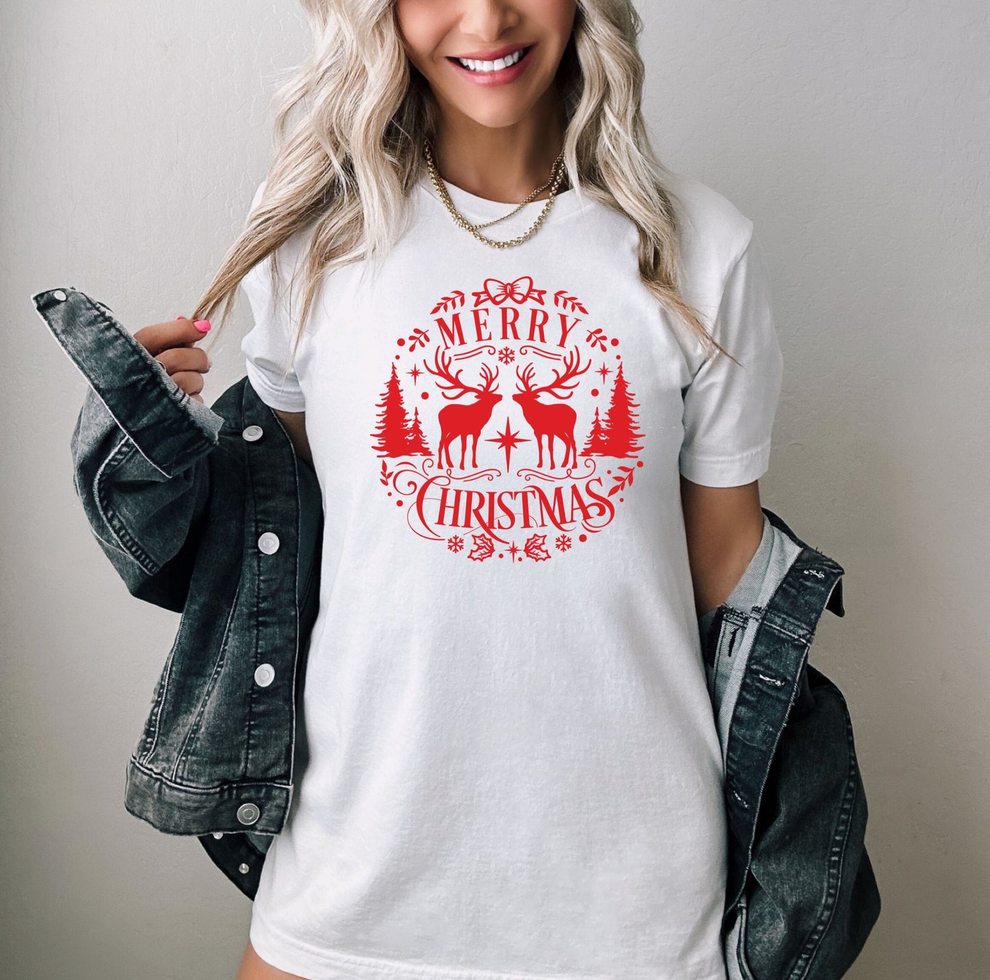 The Ornamental Reindeer Christmas Shirt Makes the Perfect Gift for Friends, Family, Coworkers or yourself.  Check Out My Shop for even more Great Designs.