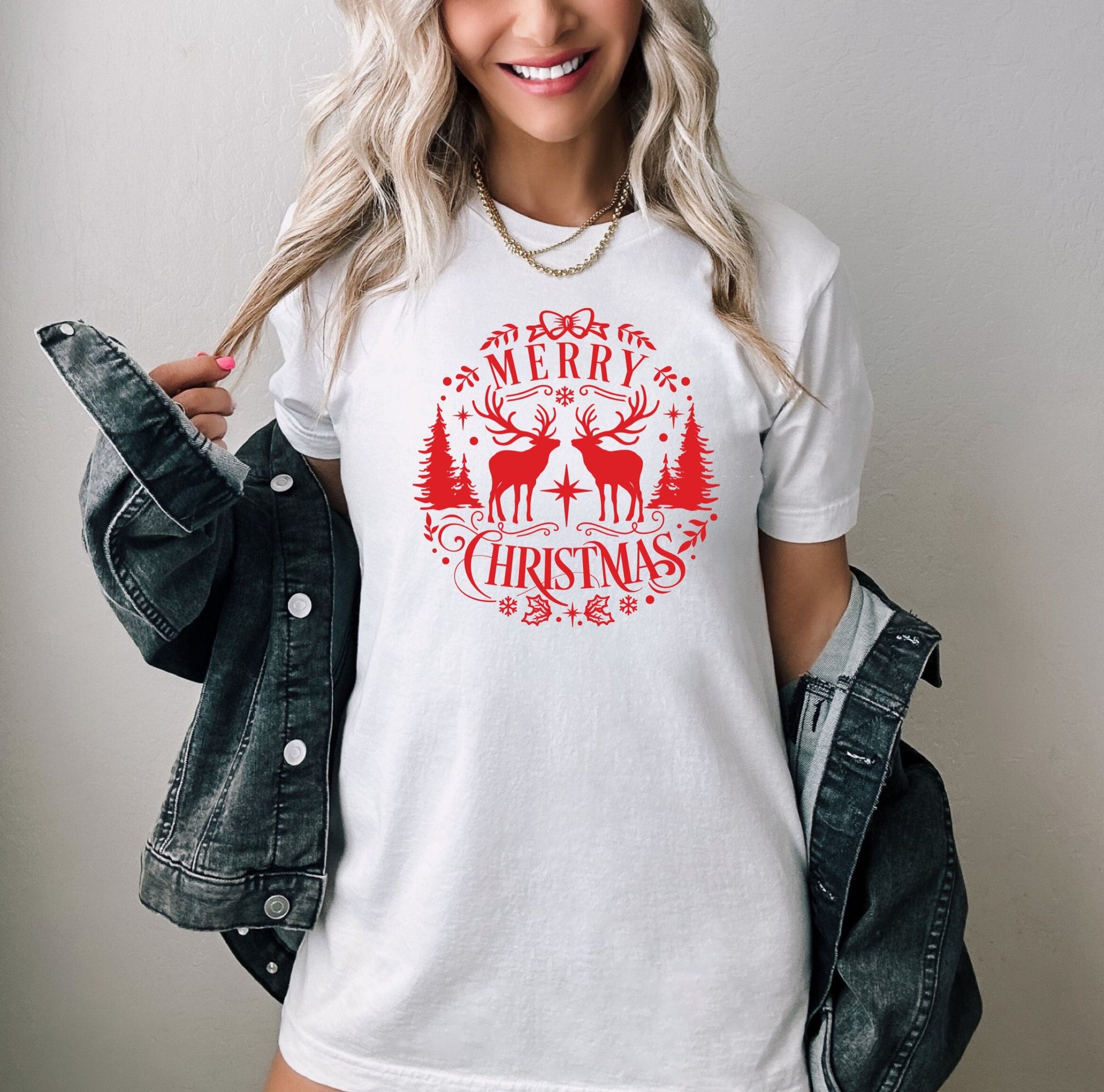 The Ornamental Reindeer Christmas Shirt Makes the Perfect Gift for Friends, Family, Coworkers or yourself.  Check Out My Shop for even more Great Designs.