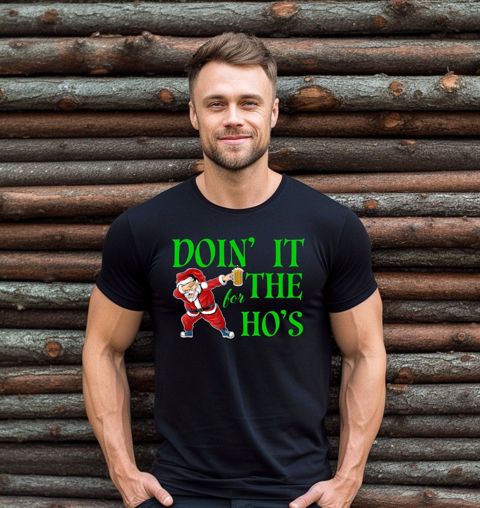 The Santa Claus Doing it for the Hos, Christmas Shirt Makes the Perfect Gift for Friends, Family, Coworkers or yourself.  Check Out My Shop for even more Great Designs.  www.scorpiontees.etsy.com