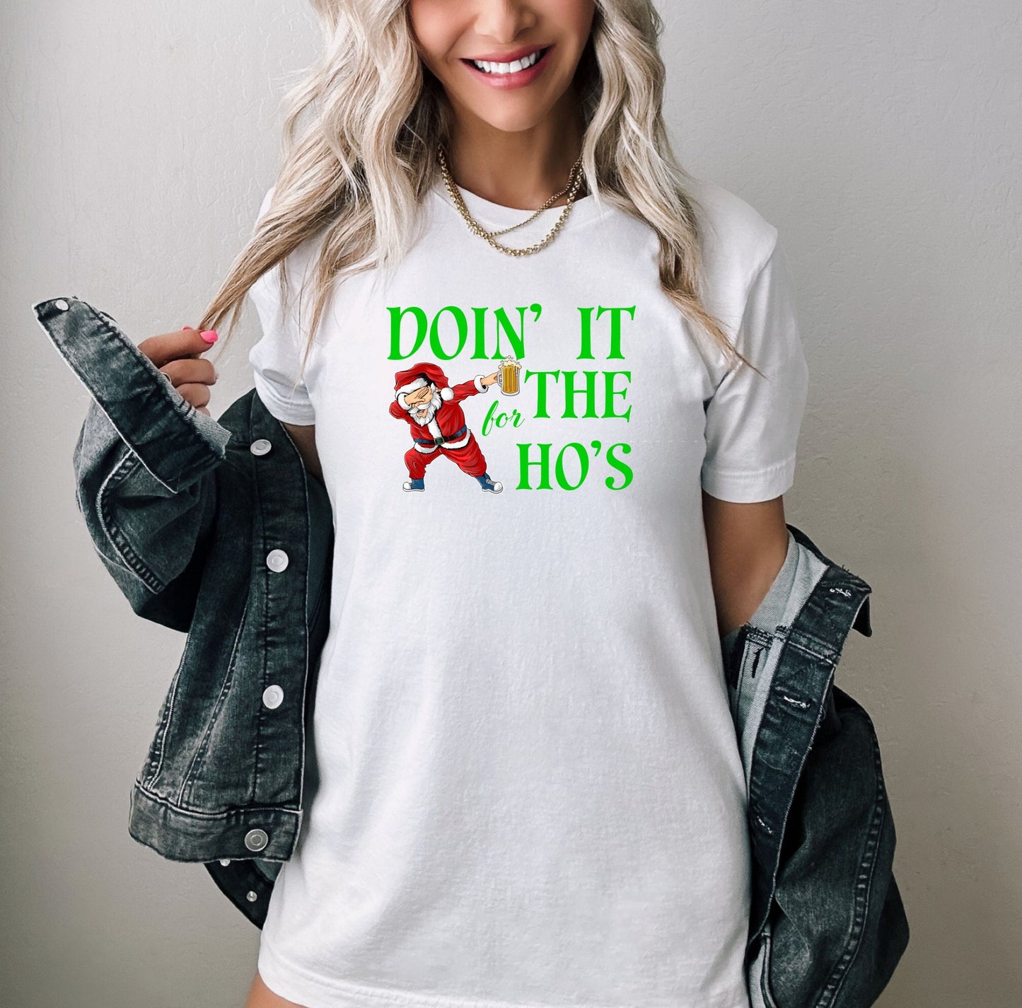The Santa Claus Doing it for the Hos, Christmas Shirt Makes the Perfect Gift for Friends, Family, Coworkers or yourself.  Check Out My Shop for even more Great Designs.  www.scorpiontees.etsy.com