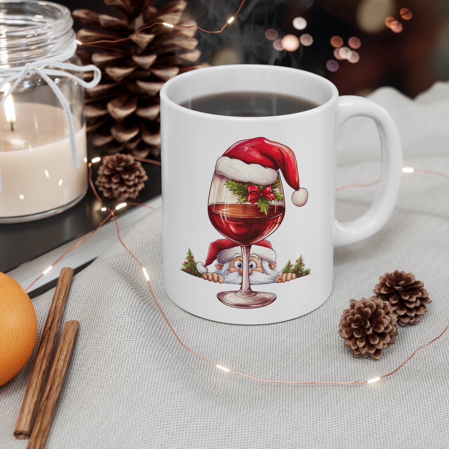 Holiday Spirit Drink Christmas Mug, Perfect Holiday Cheer Coffee Mug, Gift Mug for Christmas Spirit, Cute X-Mas mug for Family and friends